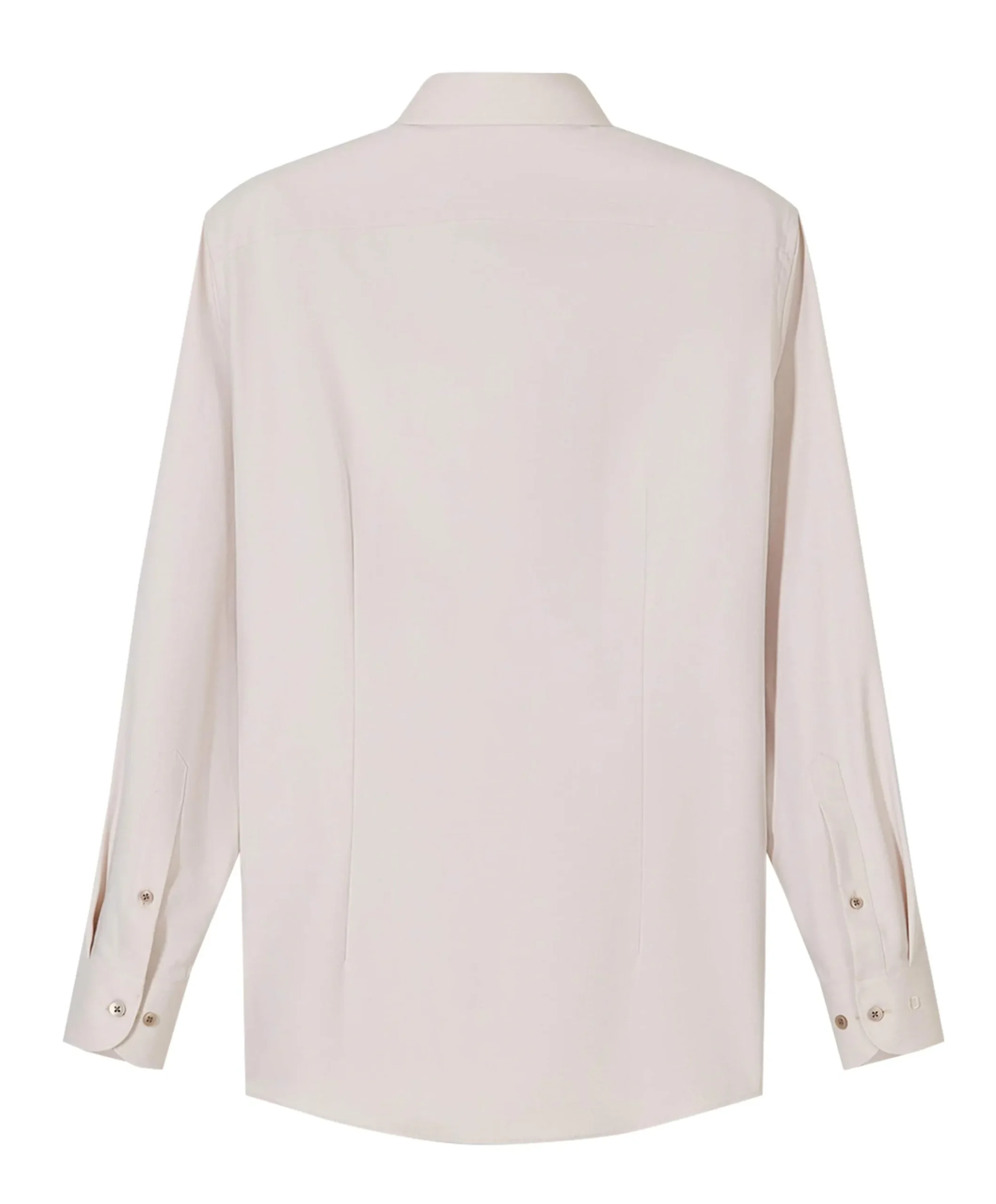 Heren overhemd lange mouw beige