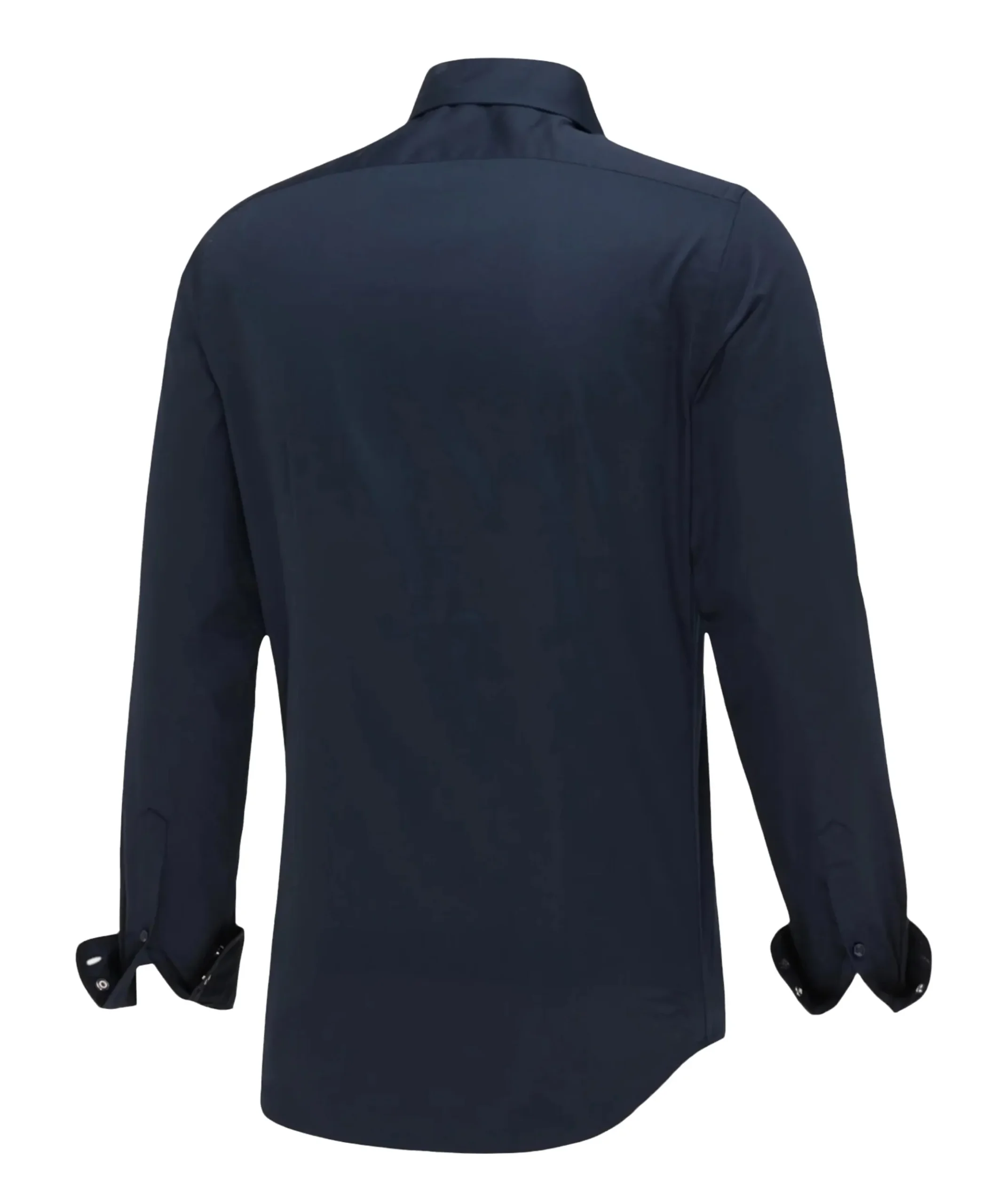 Heren overhemd lange mouw blauw