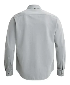 Heren overhemd lange mouw blauw