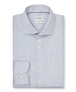 Heren overhemd lange mouw blauw