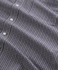 Heren overhemd lange mouw blauw