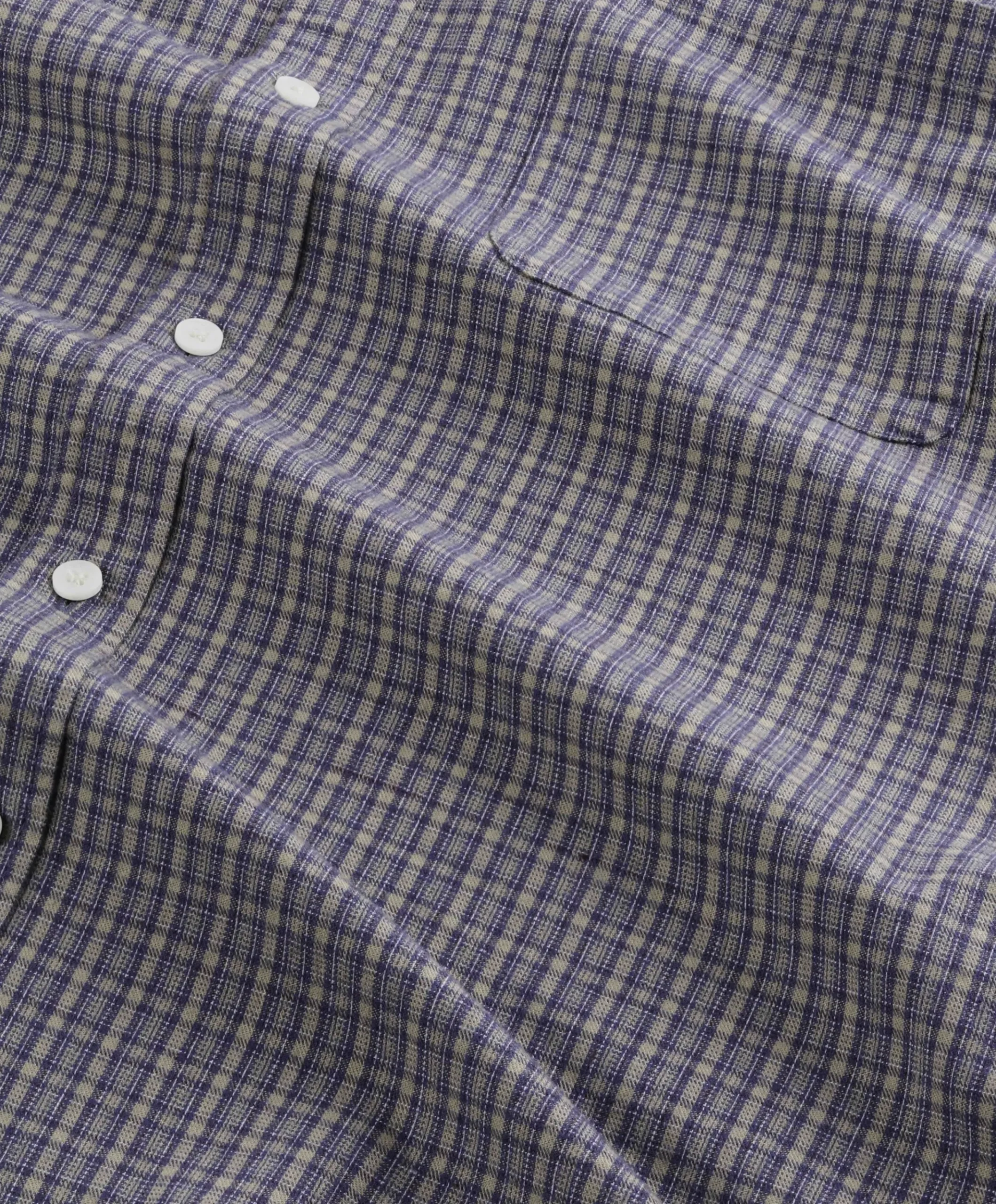 Heren overhemd lange mouw blauw
