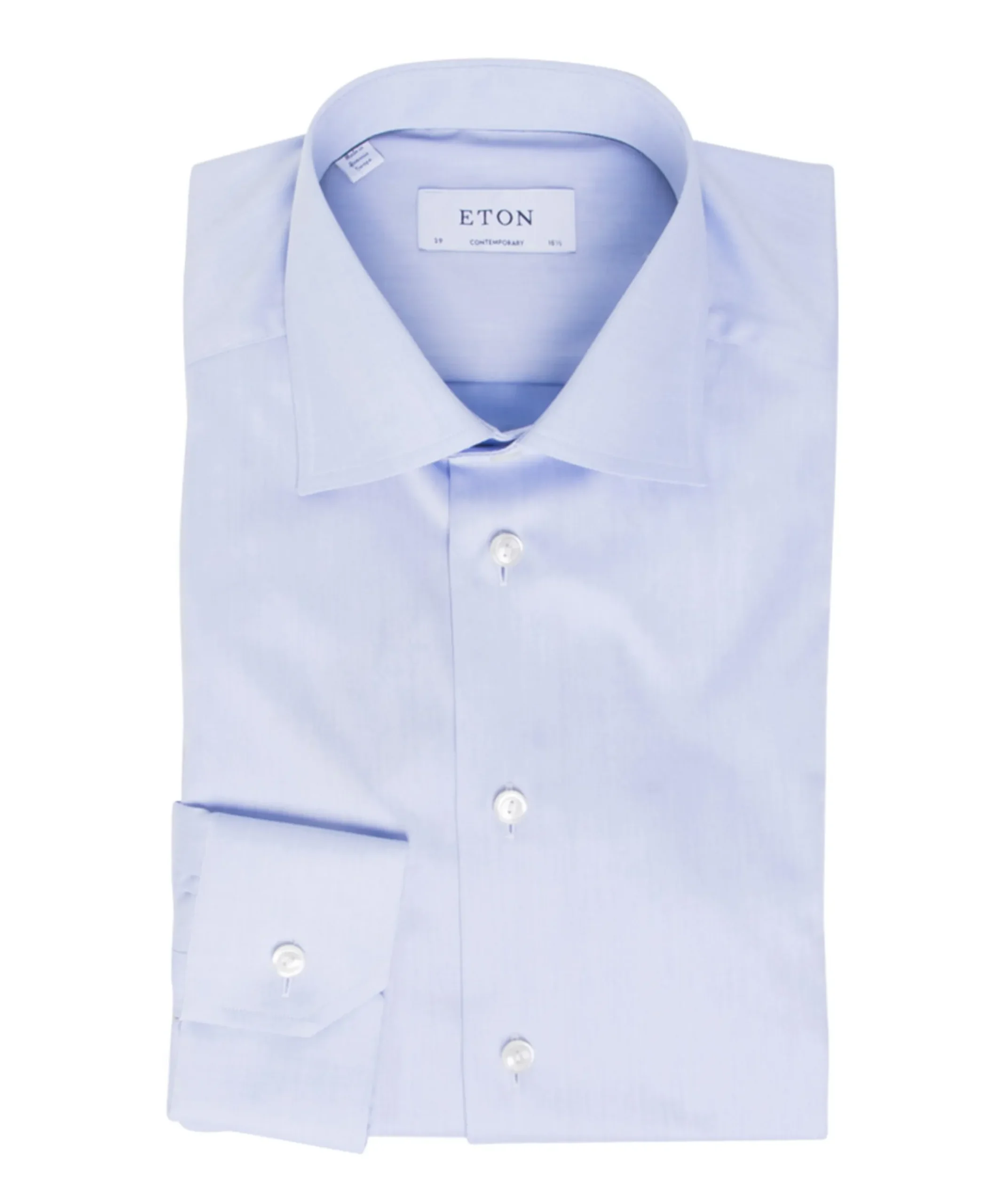 Heren overhemd lange mouw blauw