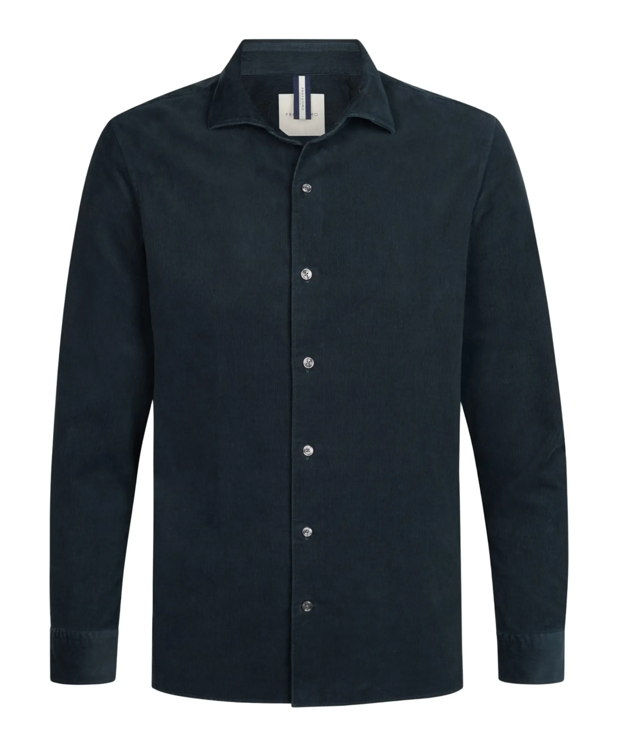 Heren overhemd lange mouw blauw