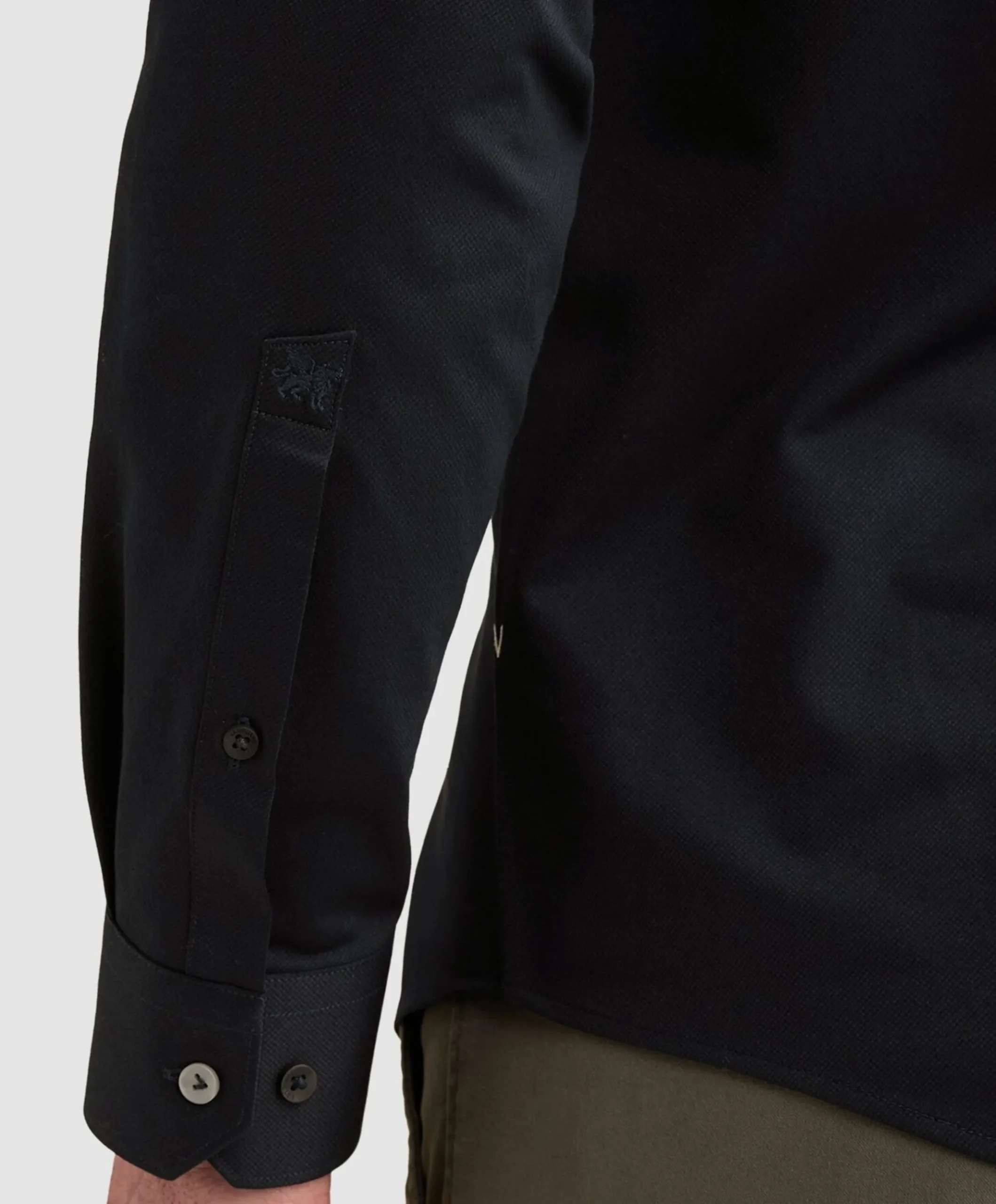 Heren overhemd lange mouw blauw