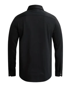 Heren overhemd lange mouw blauw