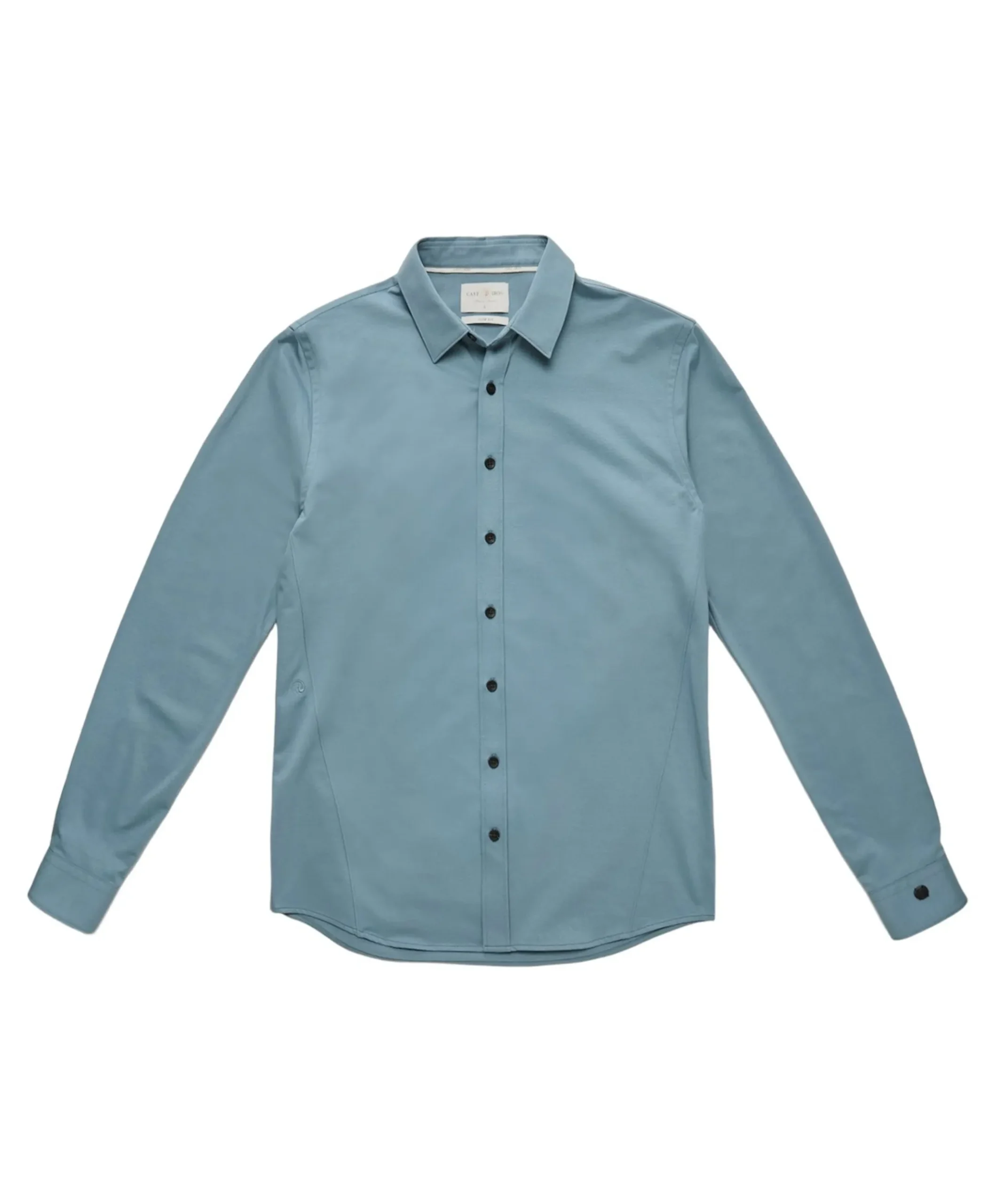 Heren overhemd lange mouw blauw