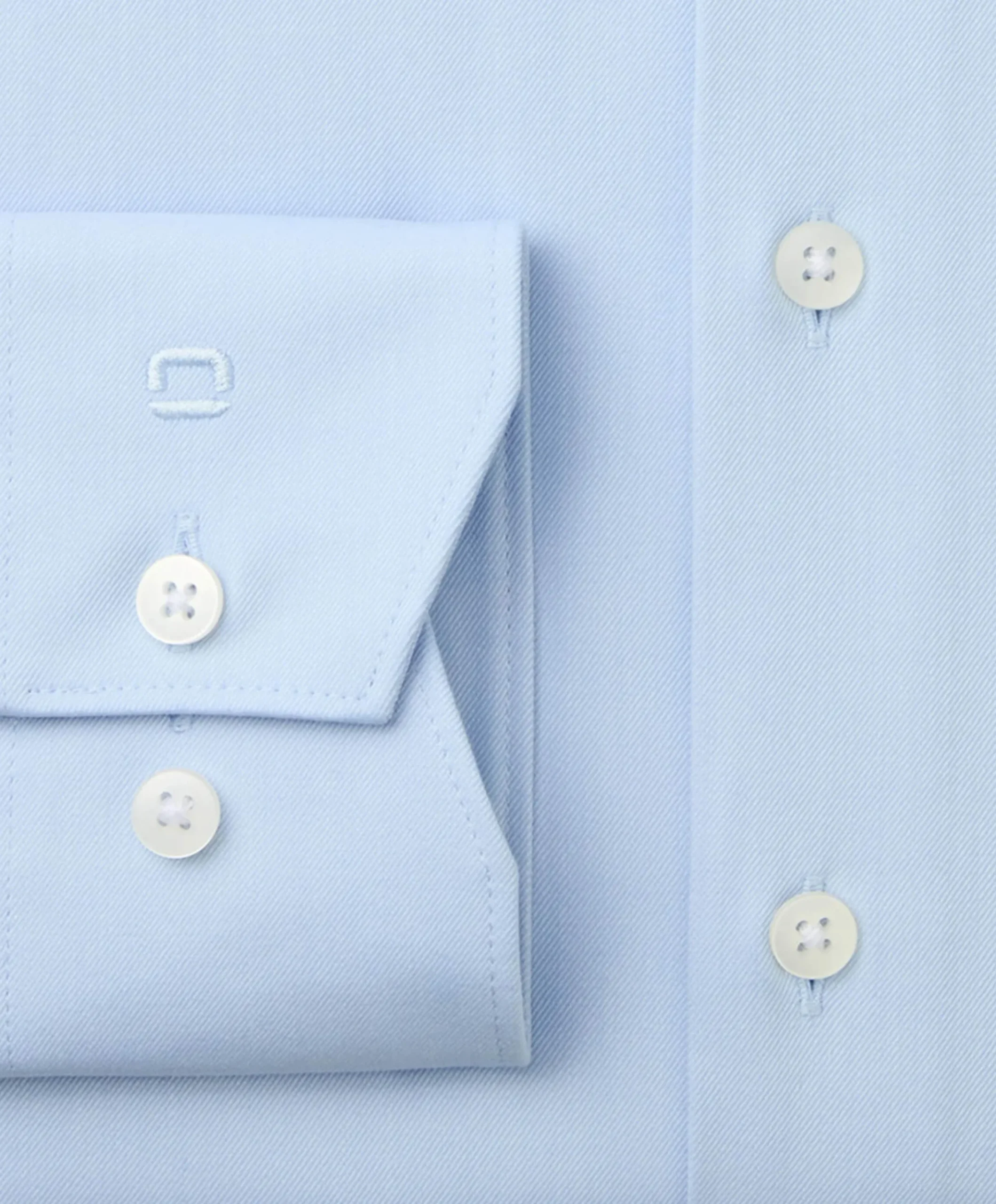 Heren overhemd lange mouw blauw