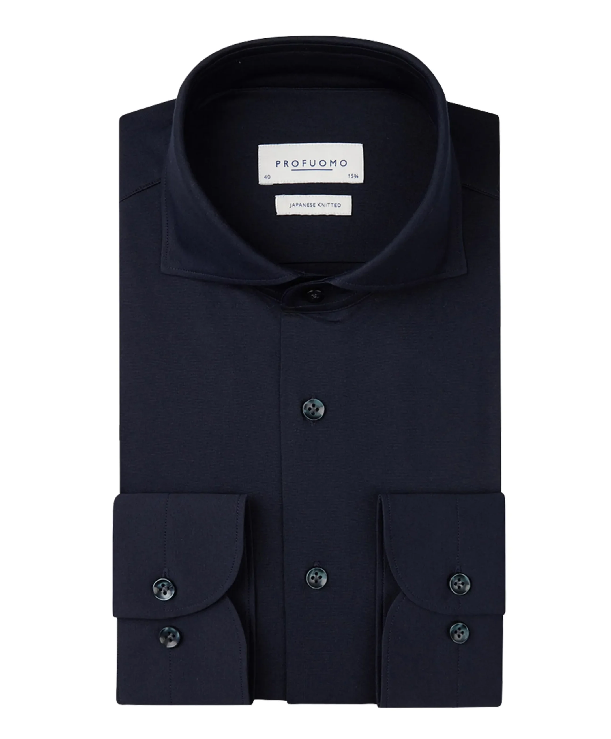 Heren overhemd lange mouw blauw