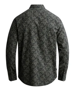Heren overhemd lange mouw blauw