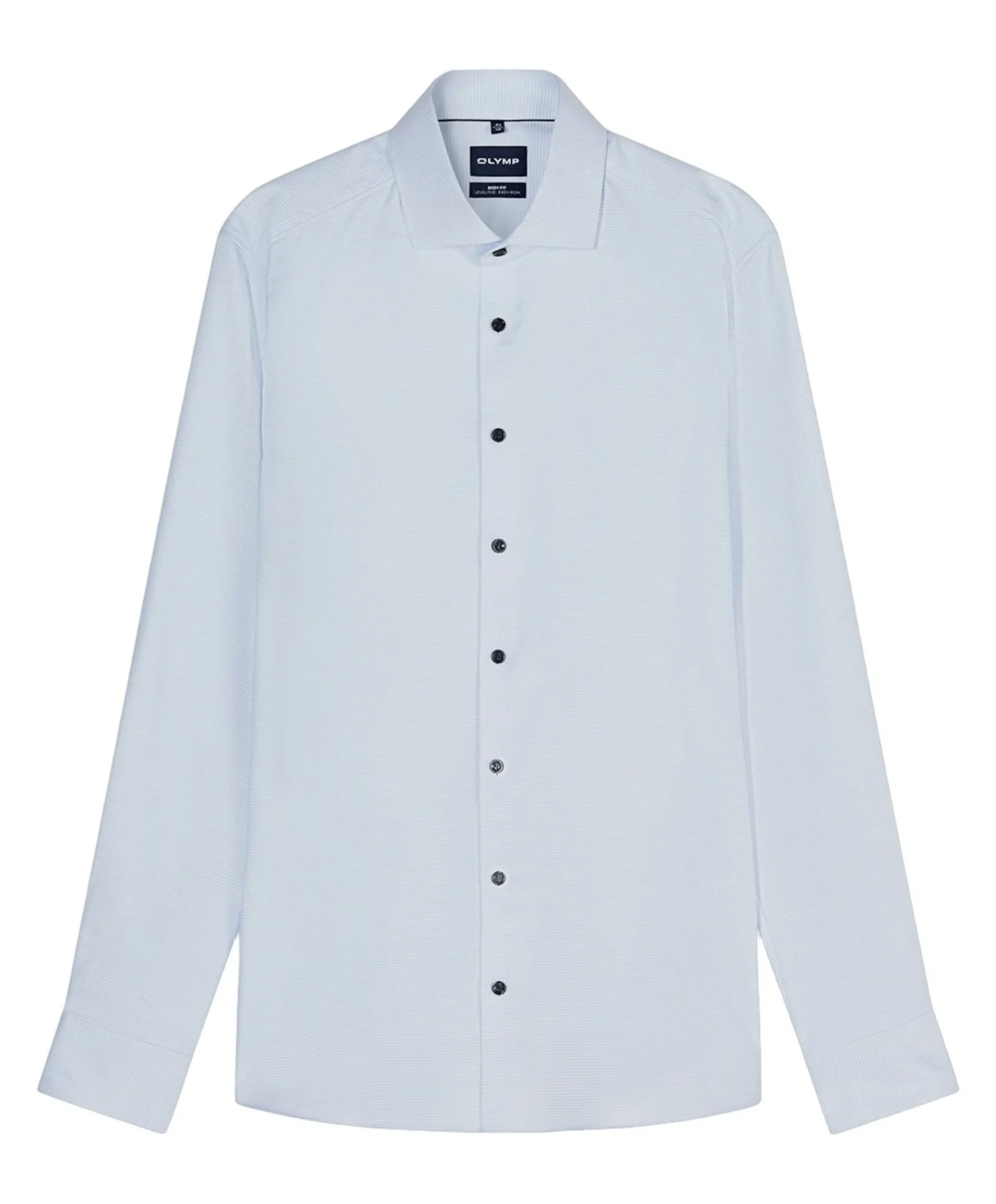 Heren overhemd lange mouw blauw