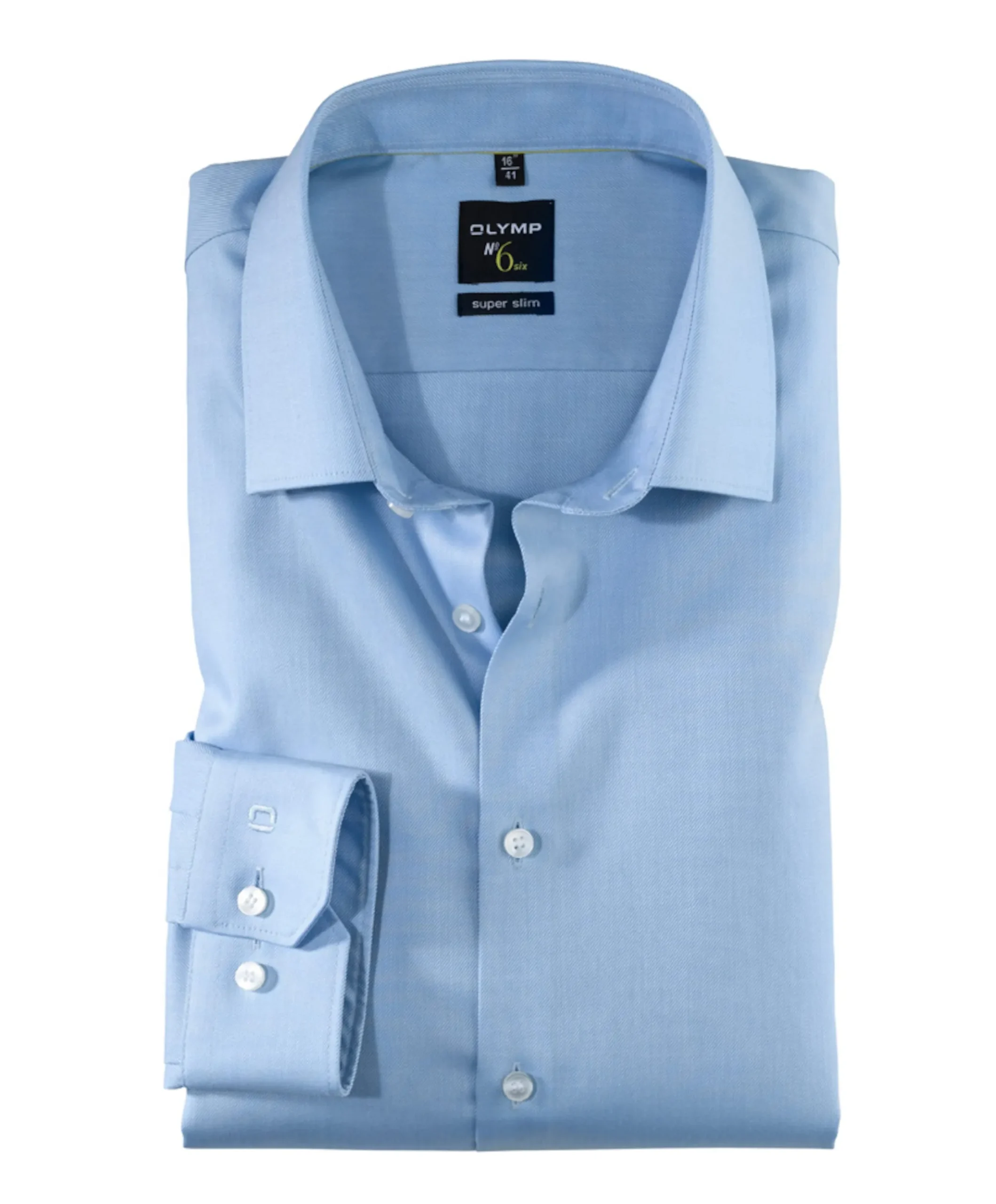 Heren overhemd lange mouw blauw