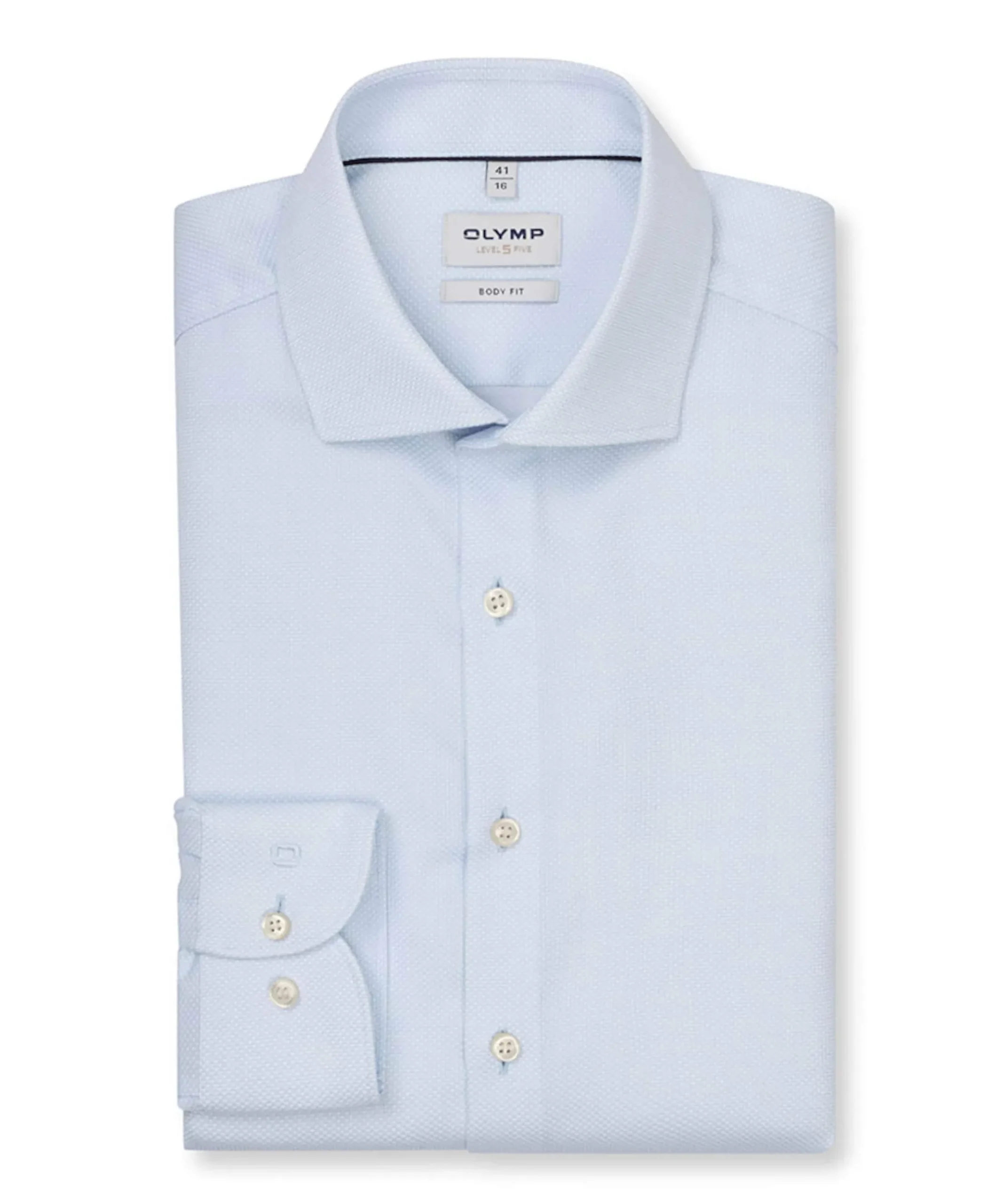 Heren overhemd lange mouw blauw