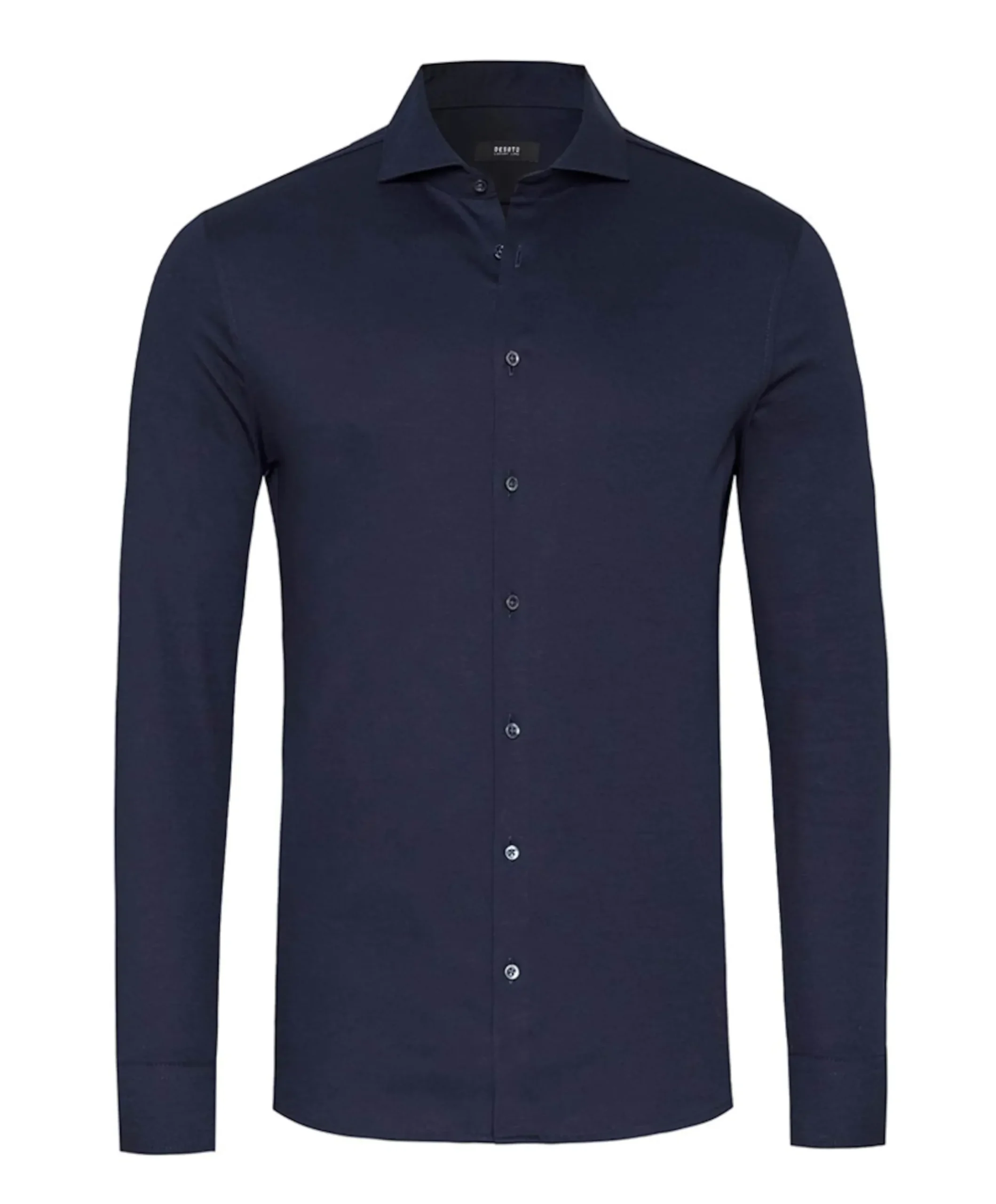 Heren overhemd lange mouw blauw