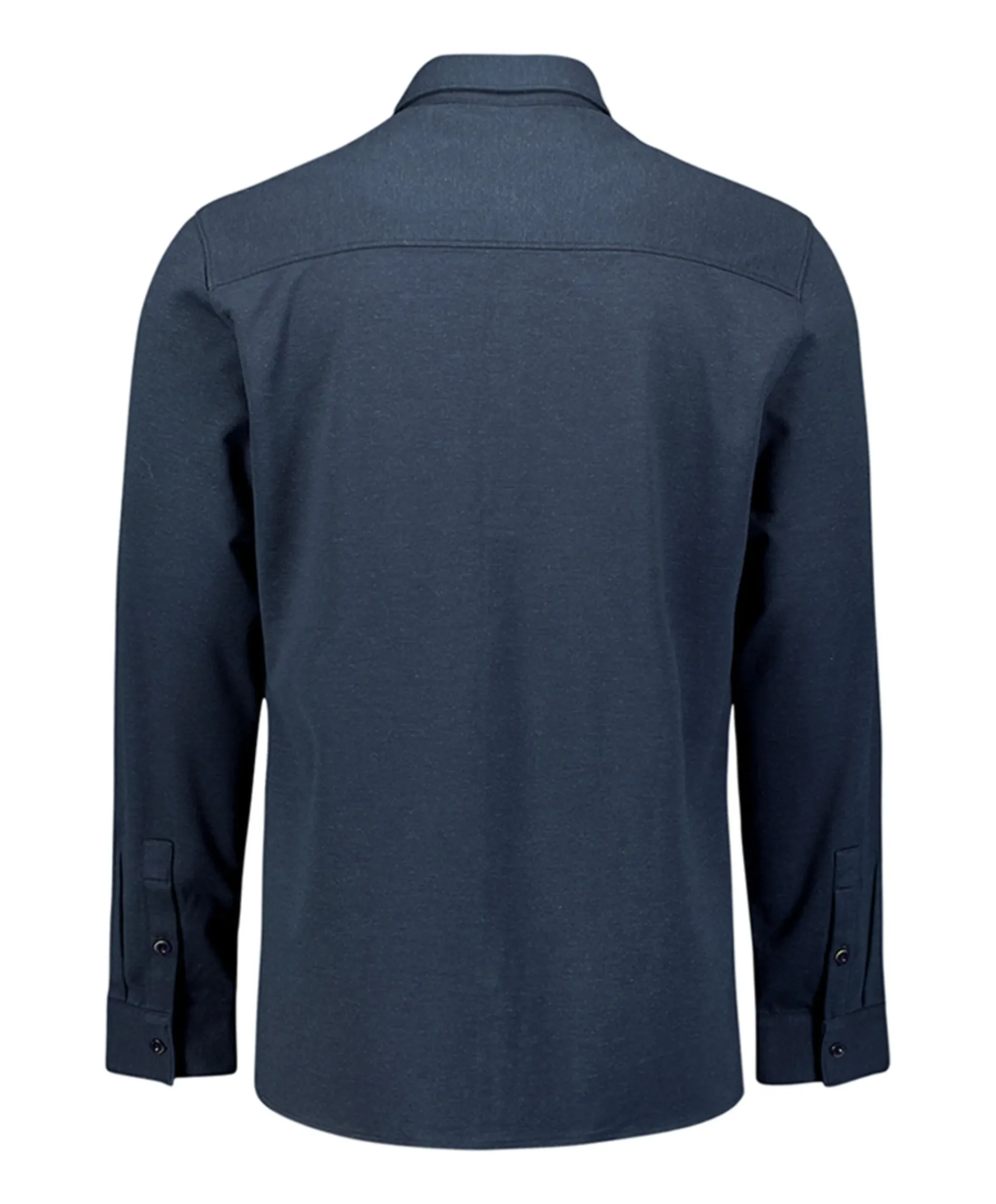 Heren overhemd lange mouw blauw