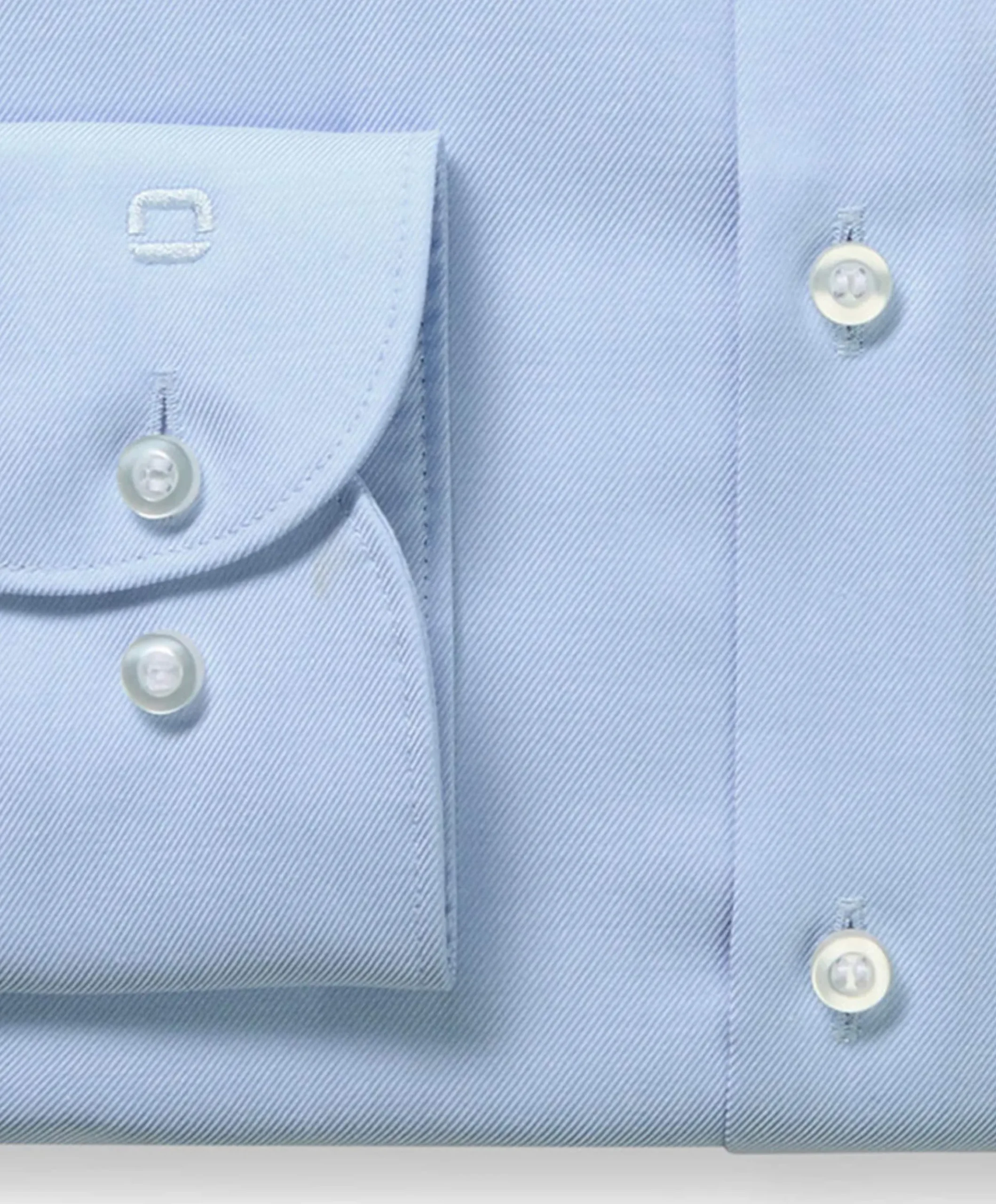 Heren overhemd lange mouw blauw