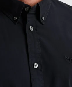 Heren overhemd lange mouw blauw