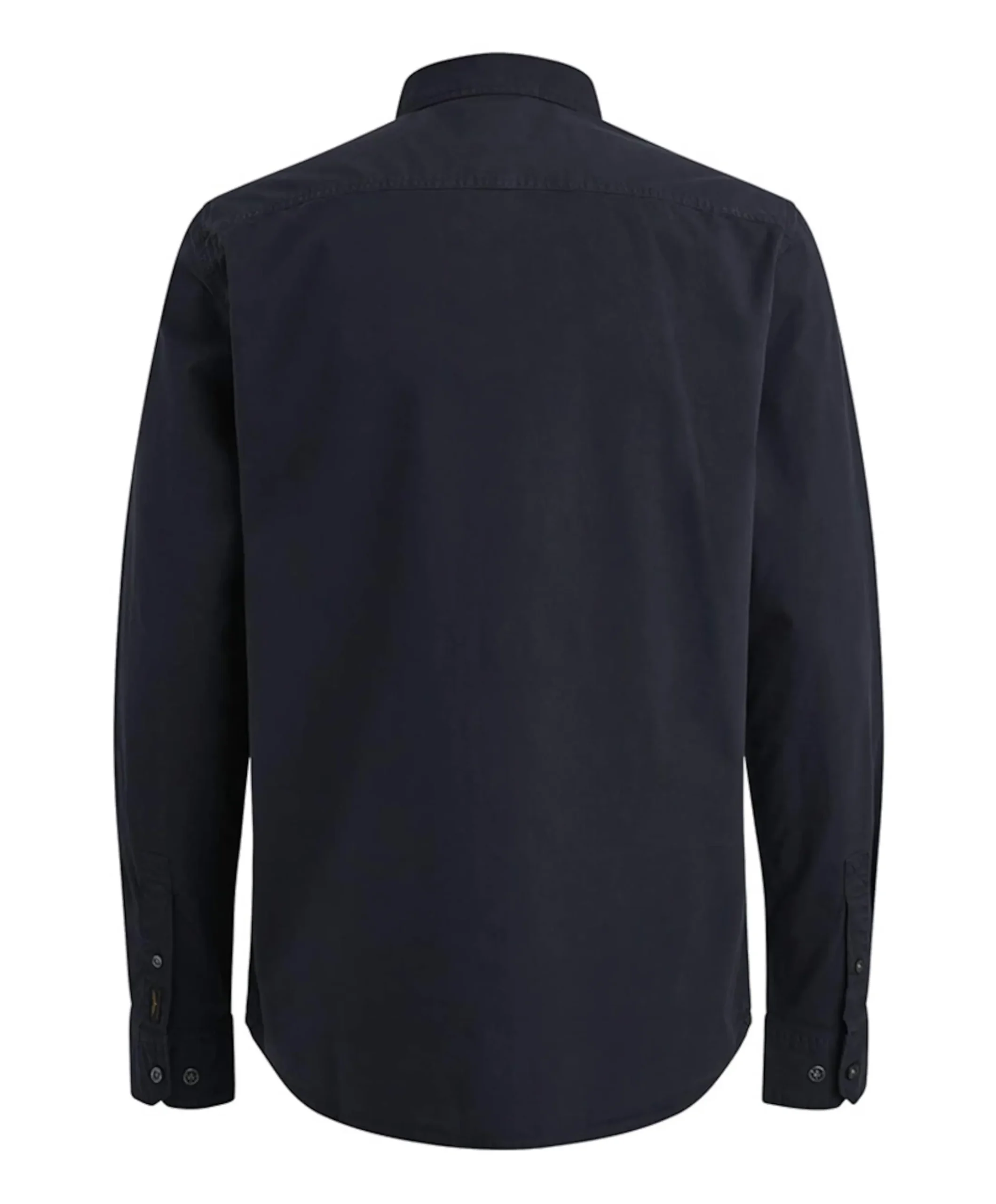 Heren overhemd lange mouw blauw