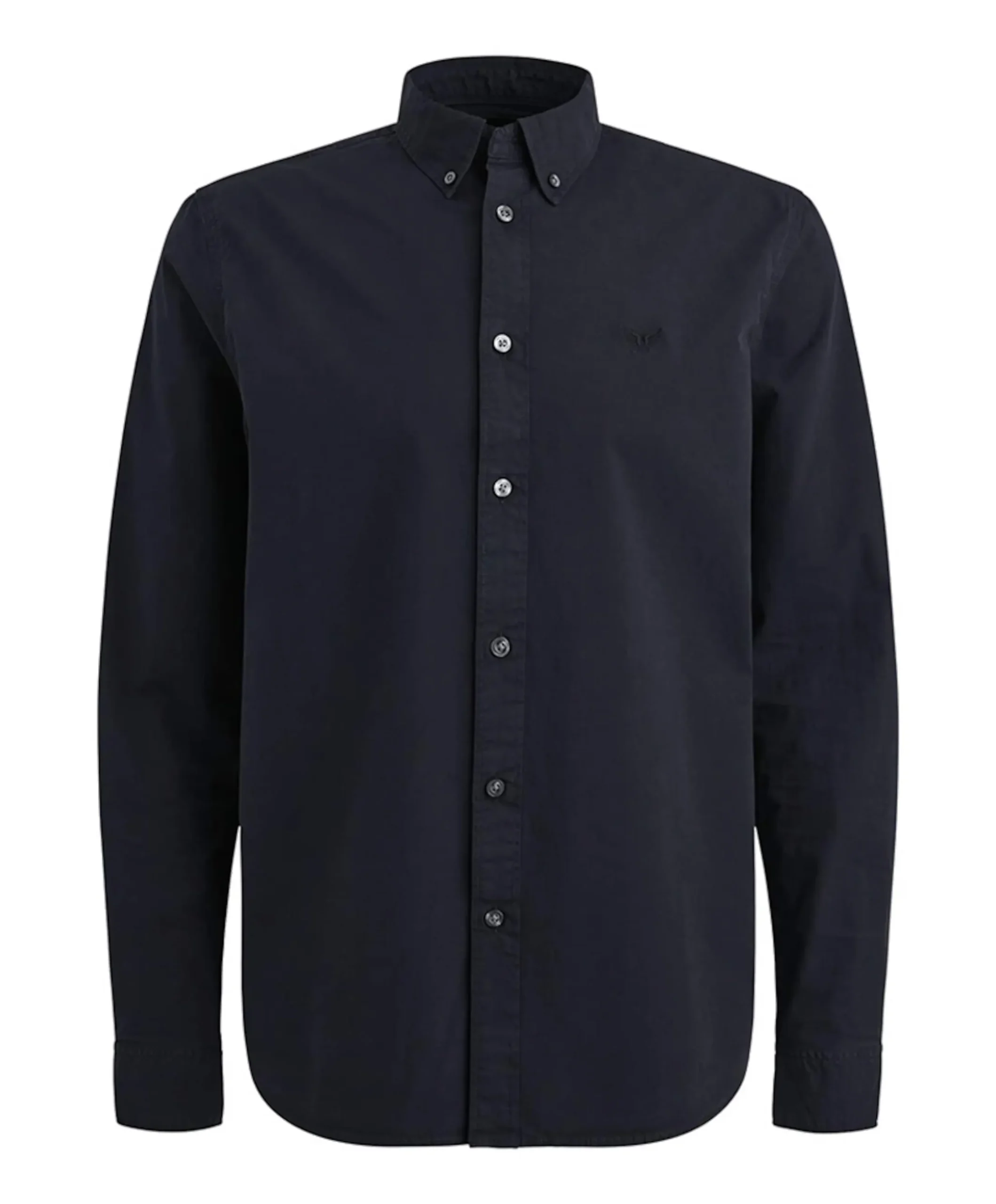 Heren overhemd lange mouw blauw