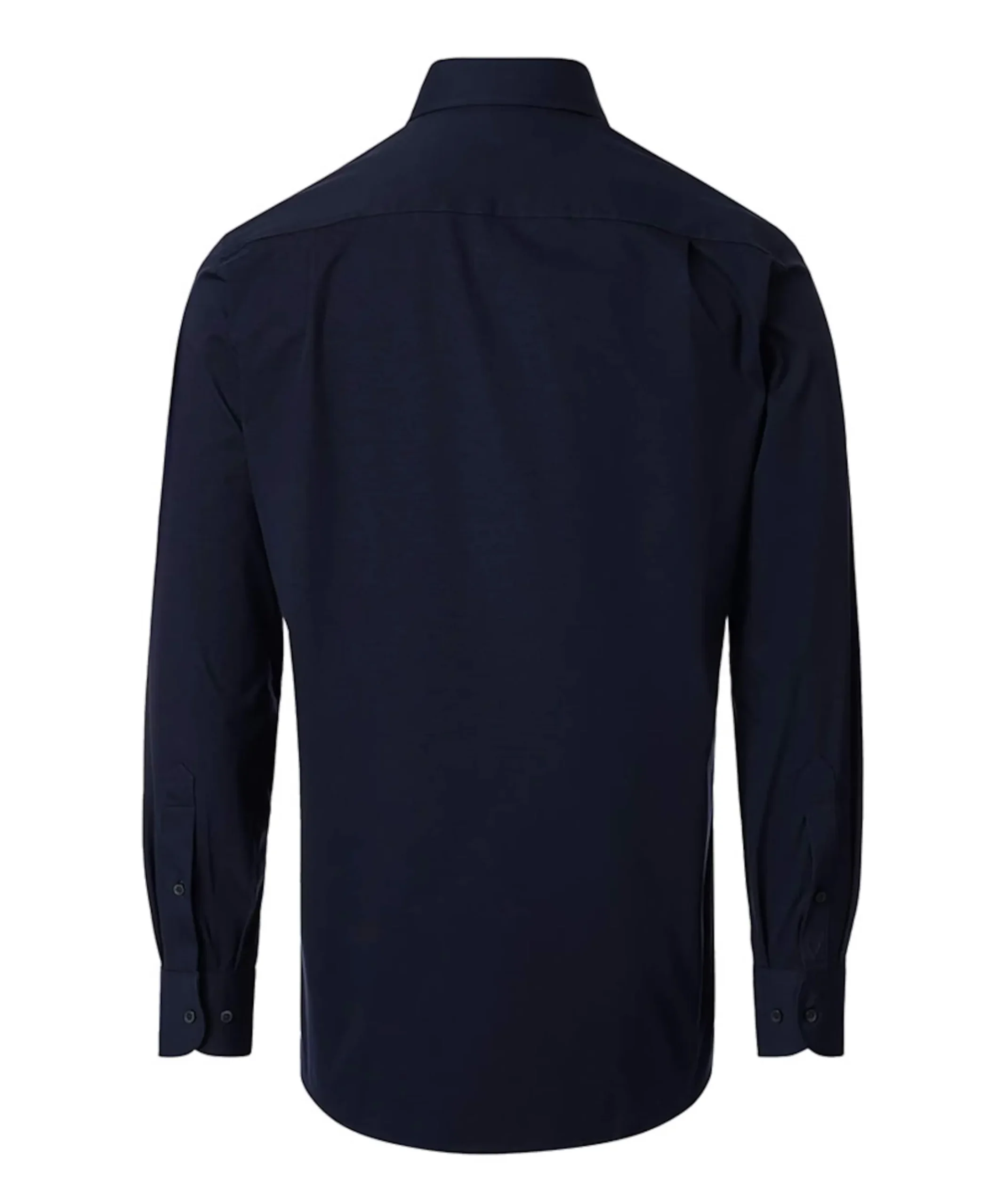 Heren overhemd lange mouw blauw