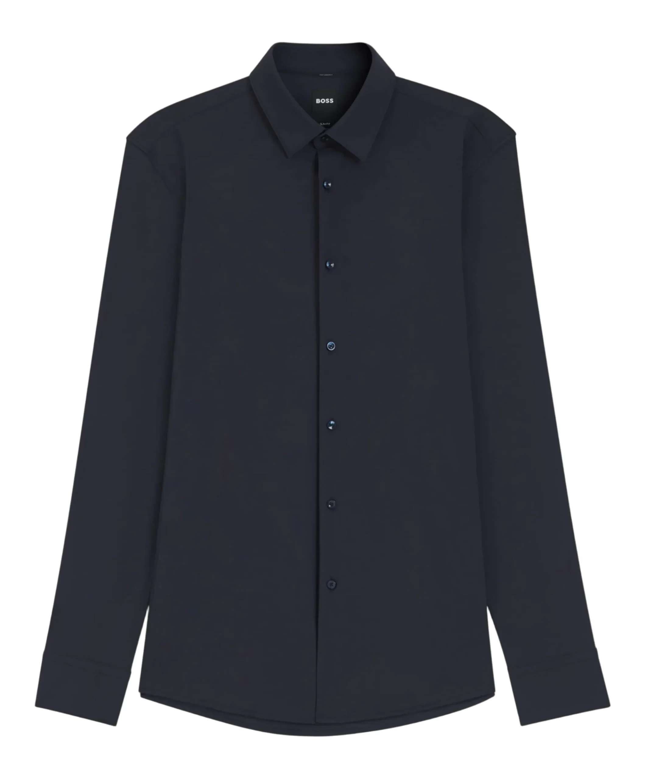 Heren overhemd lange mouw blauw