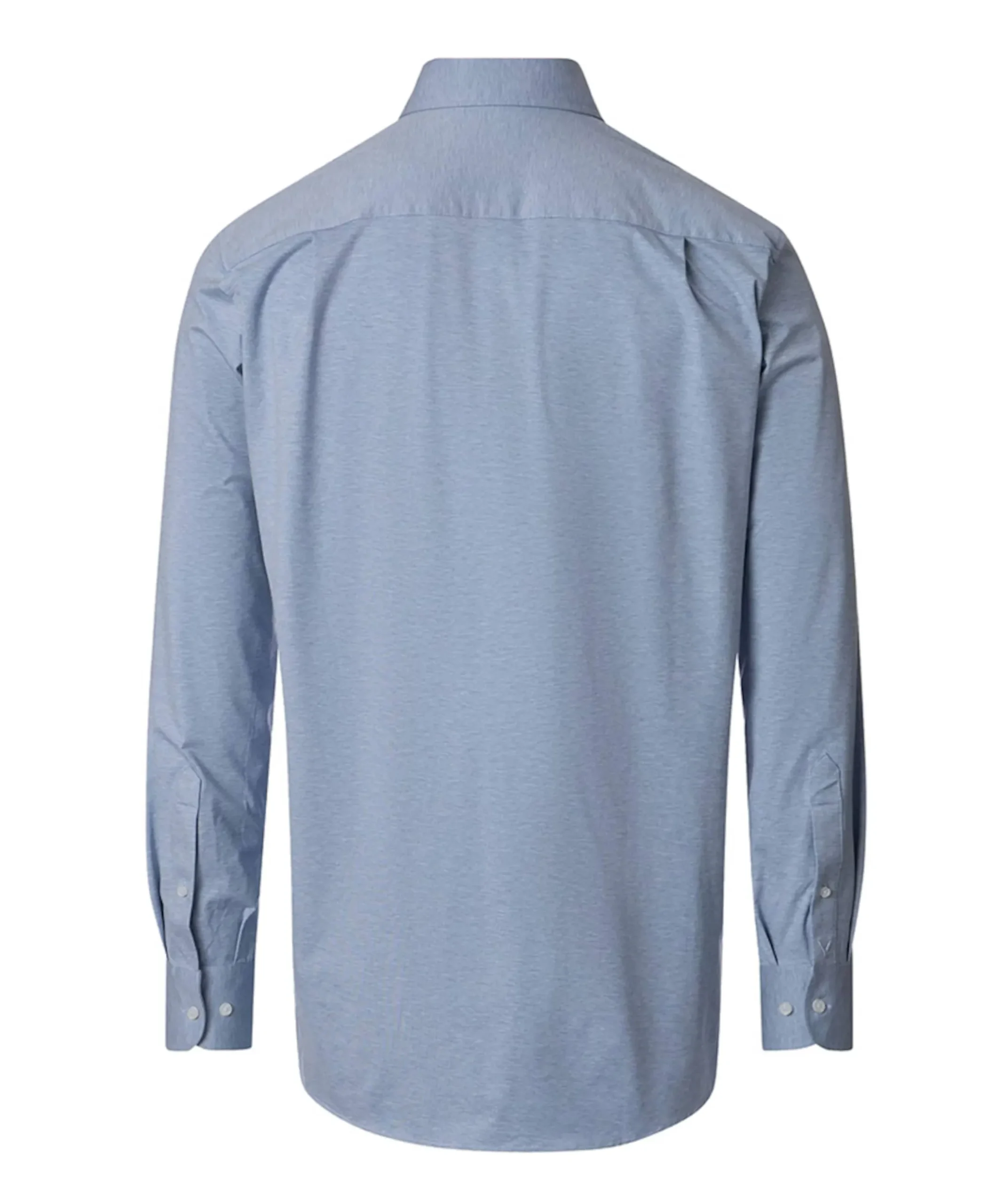 Heren overhemd lange mouw blauw