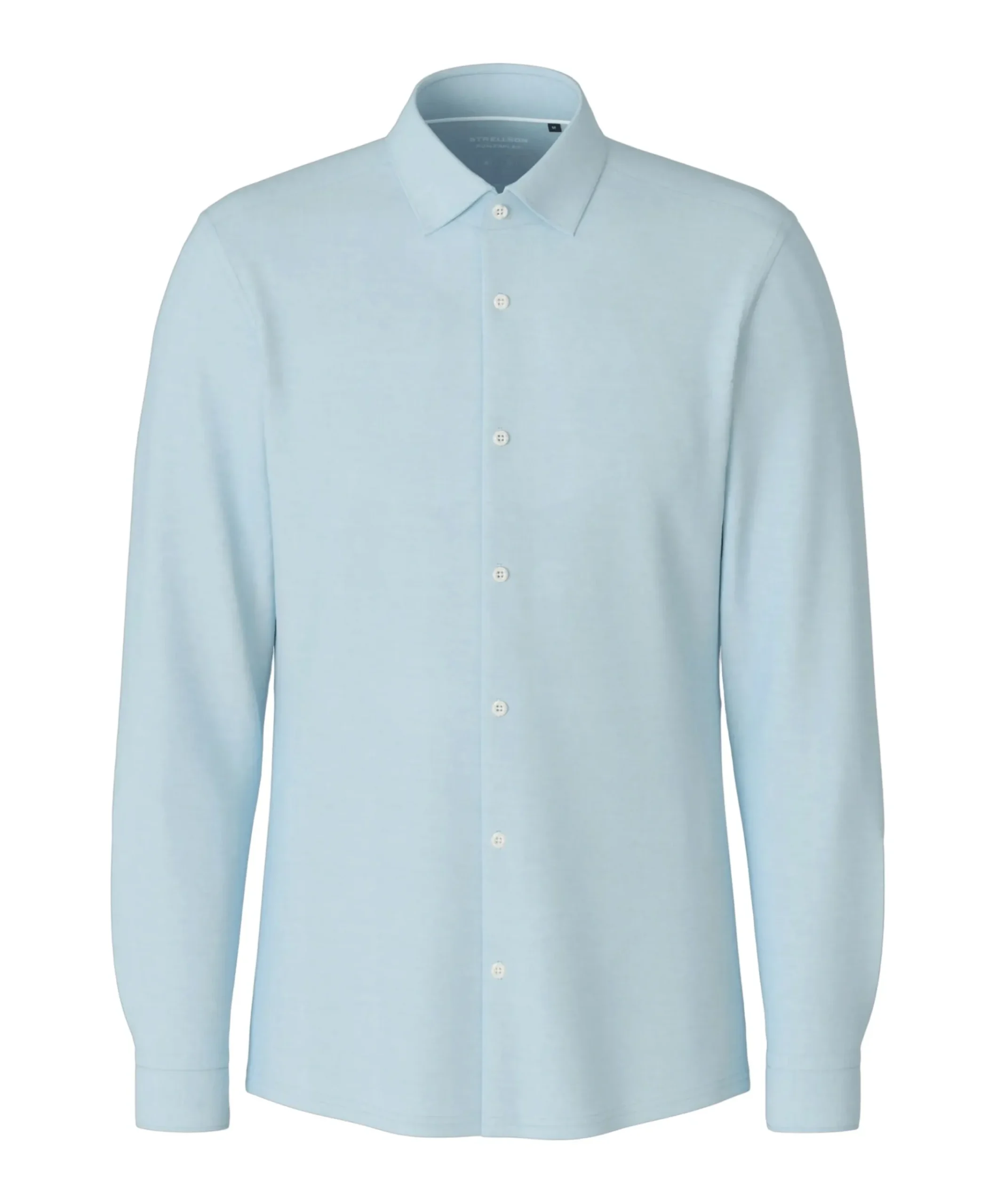 Heren overhemd lange mouw blauw