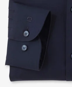 Heren overhemd lange mouw blauw