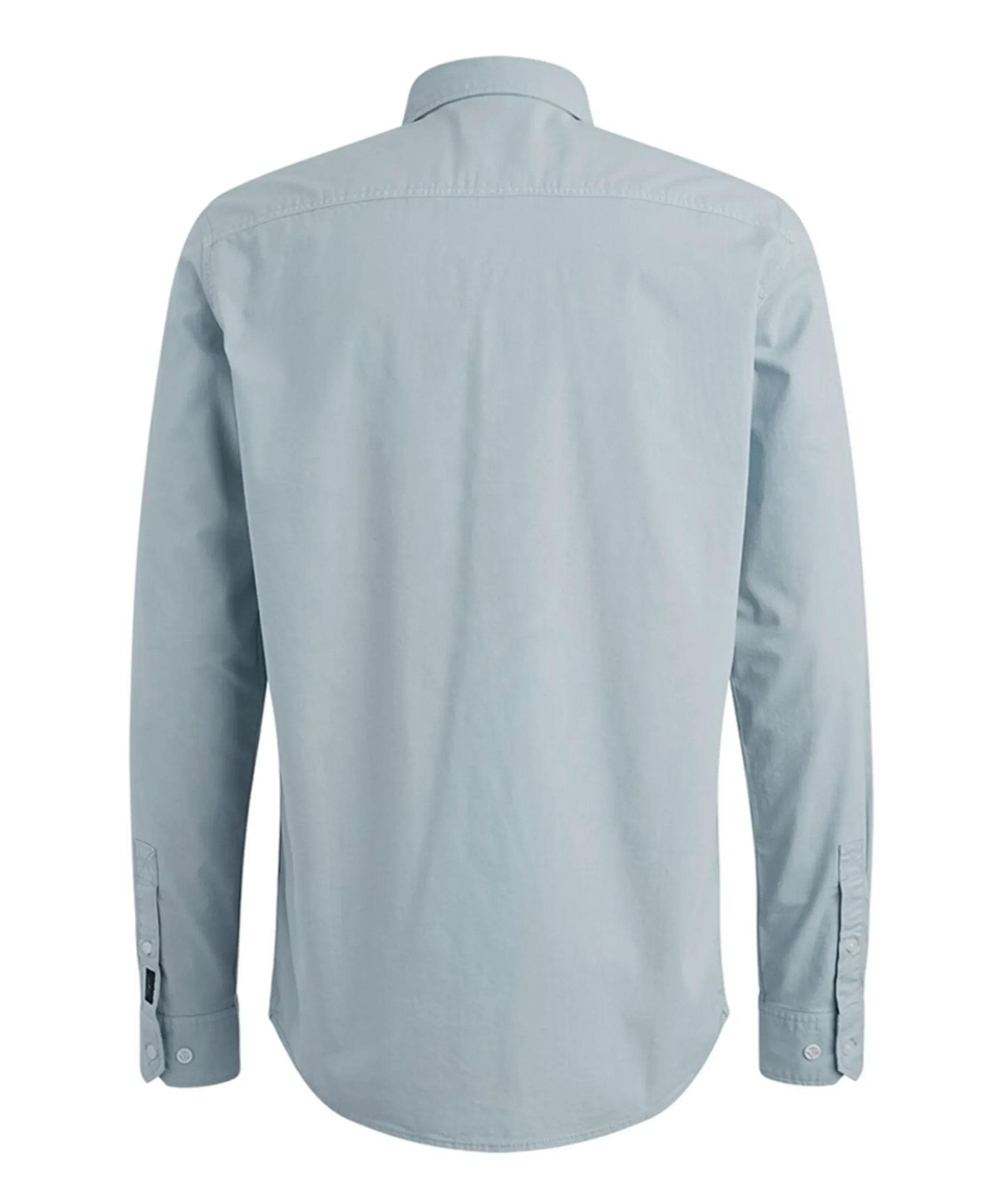 Heren overhemd lange mouw blauw