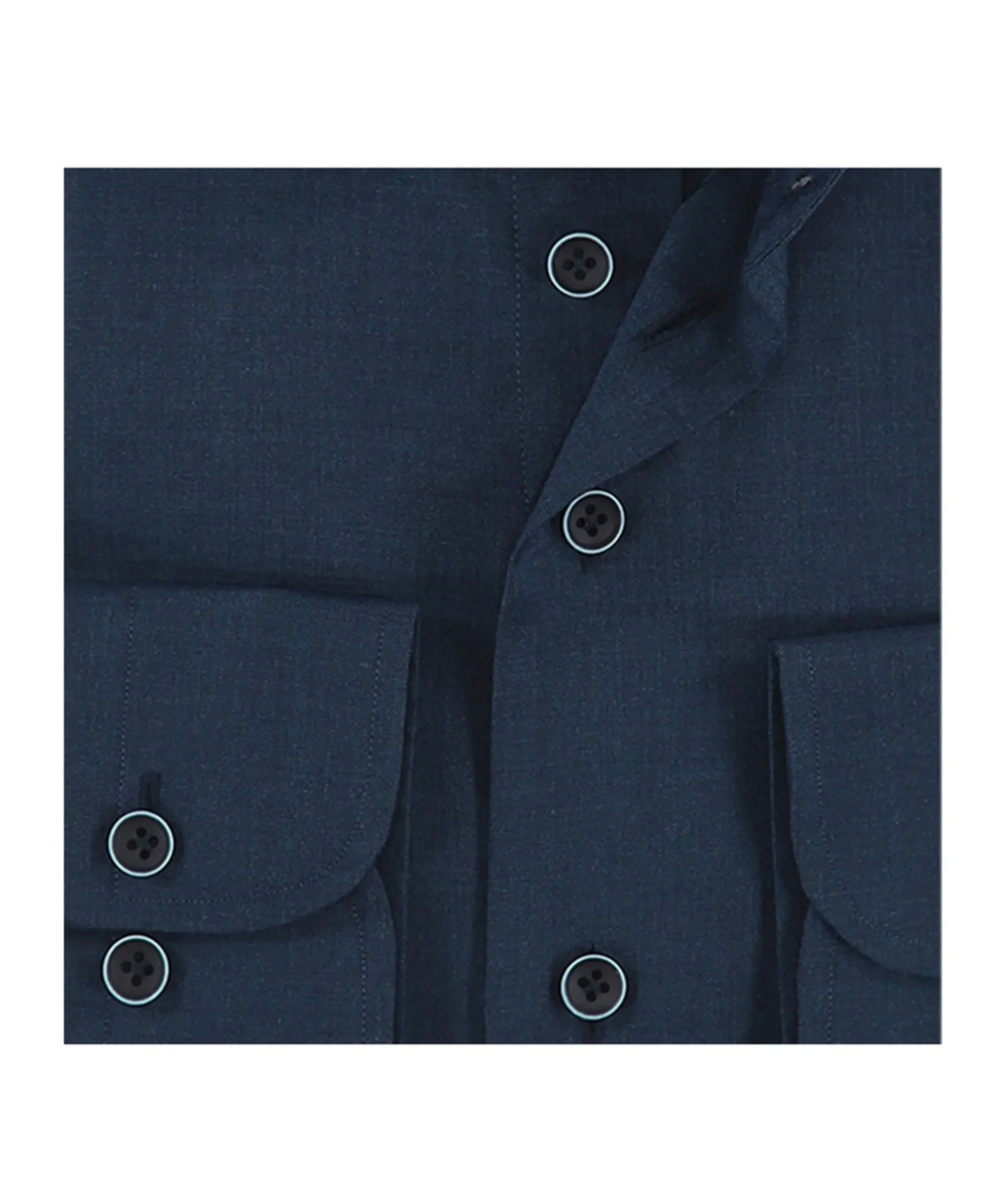 Heren overhemd lange mouw blauw