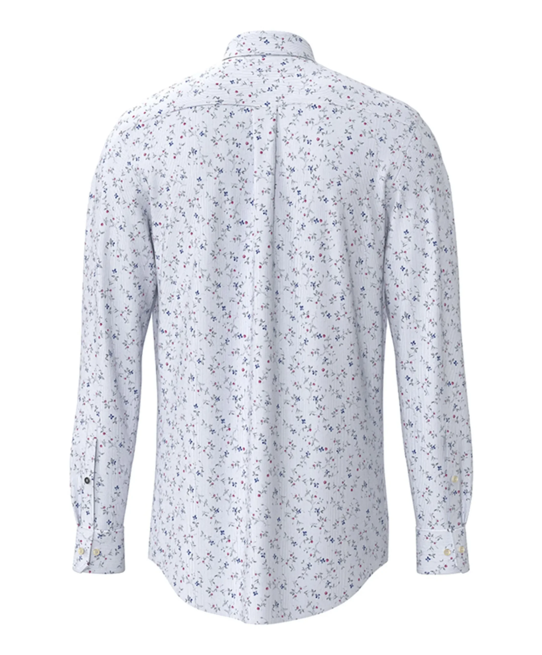 Heren overhemd lange mouw blauw