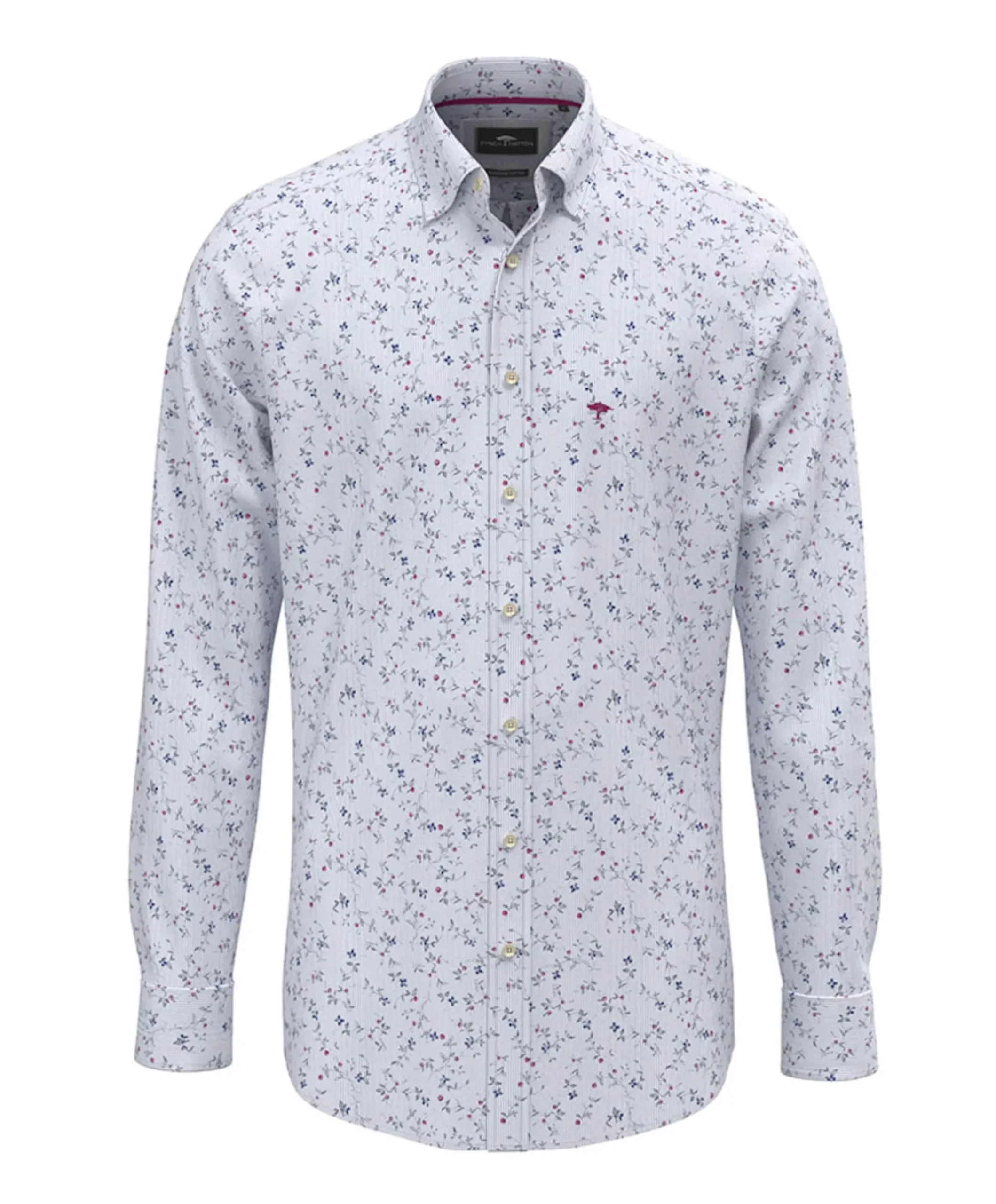 Heren overhemd lange mouw blauw