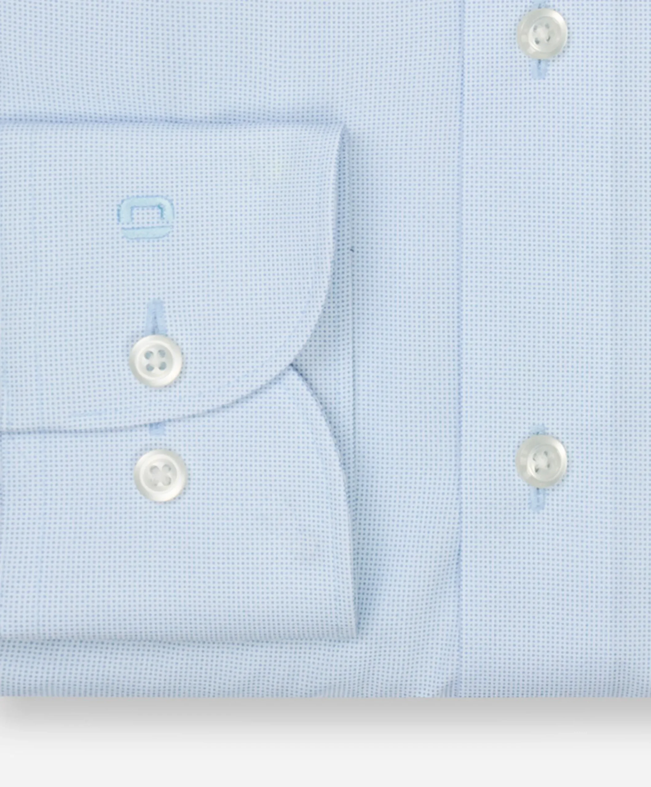 Heren overhemd lange mouw blauw
