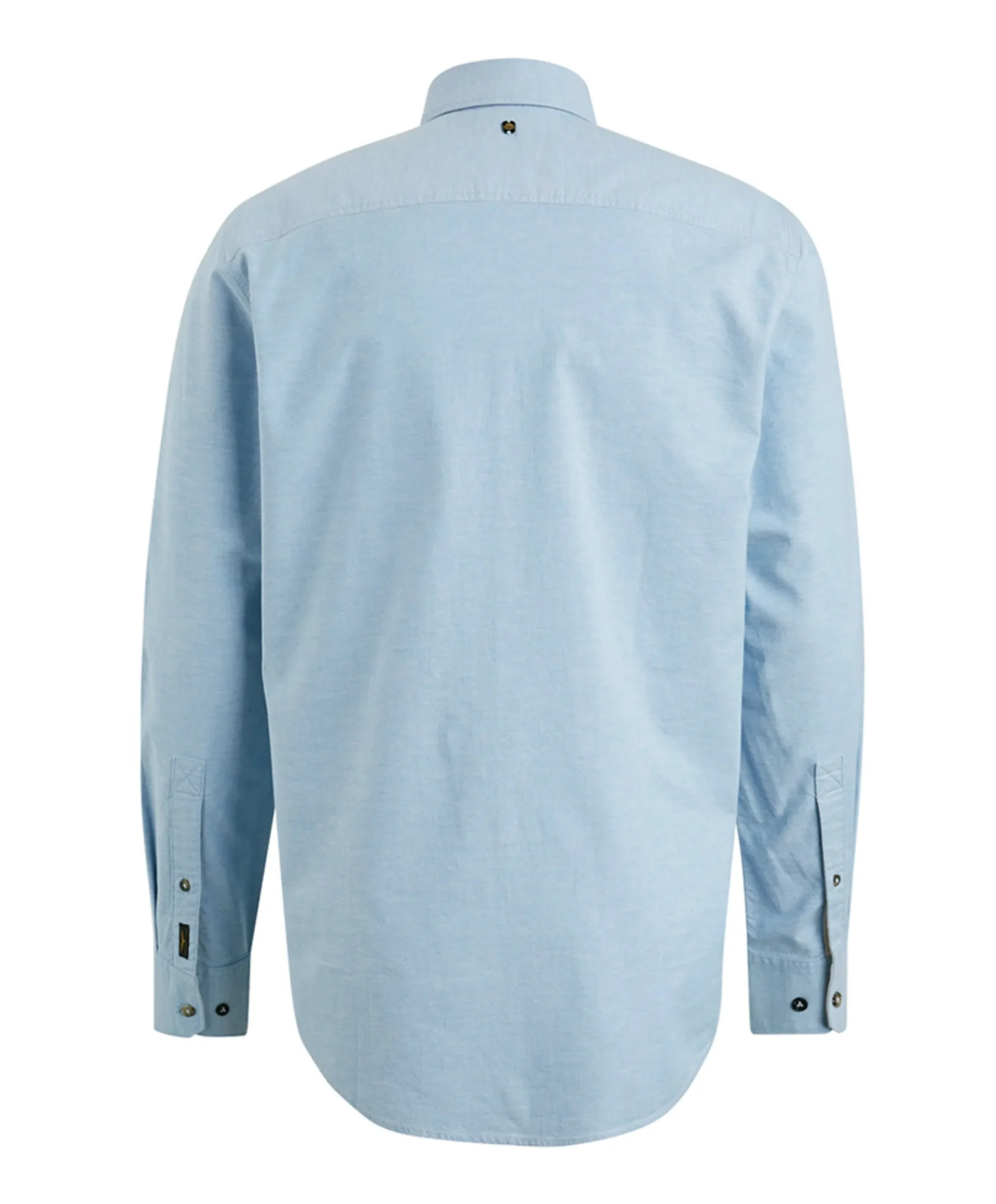 Heren overhemd lange mouw blauw