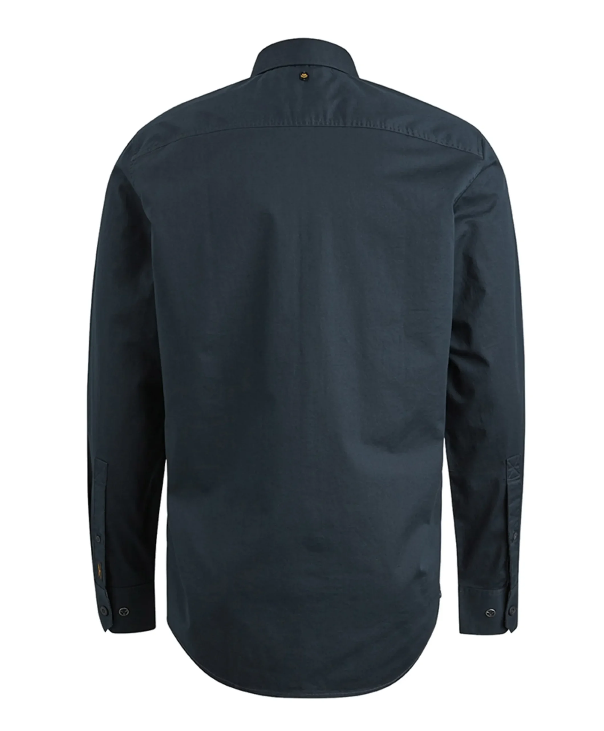 Heren overhemd lange mouw blauw