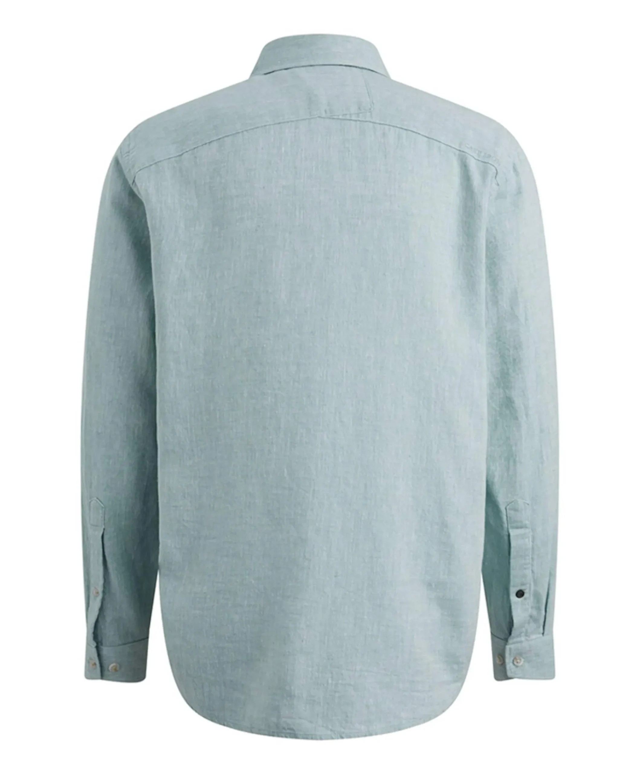 Heren overhemd lange mouw blauw
