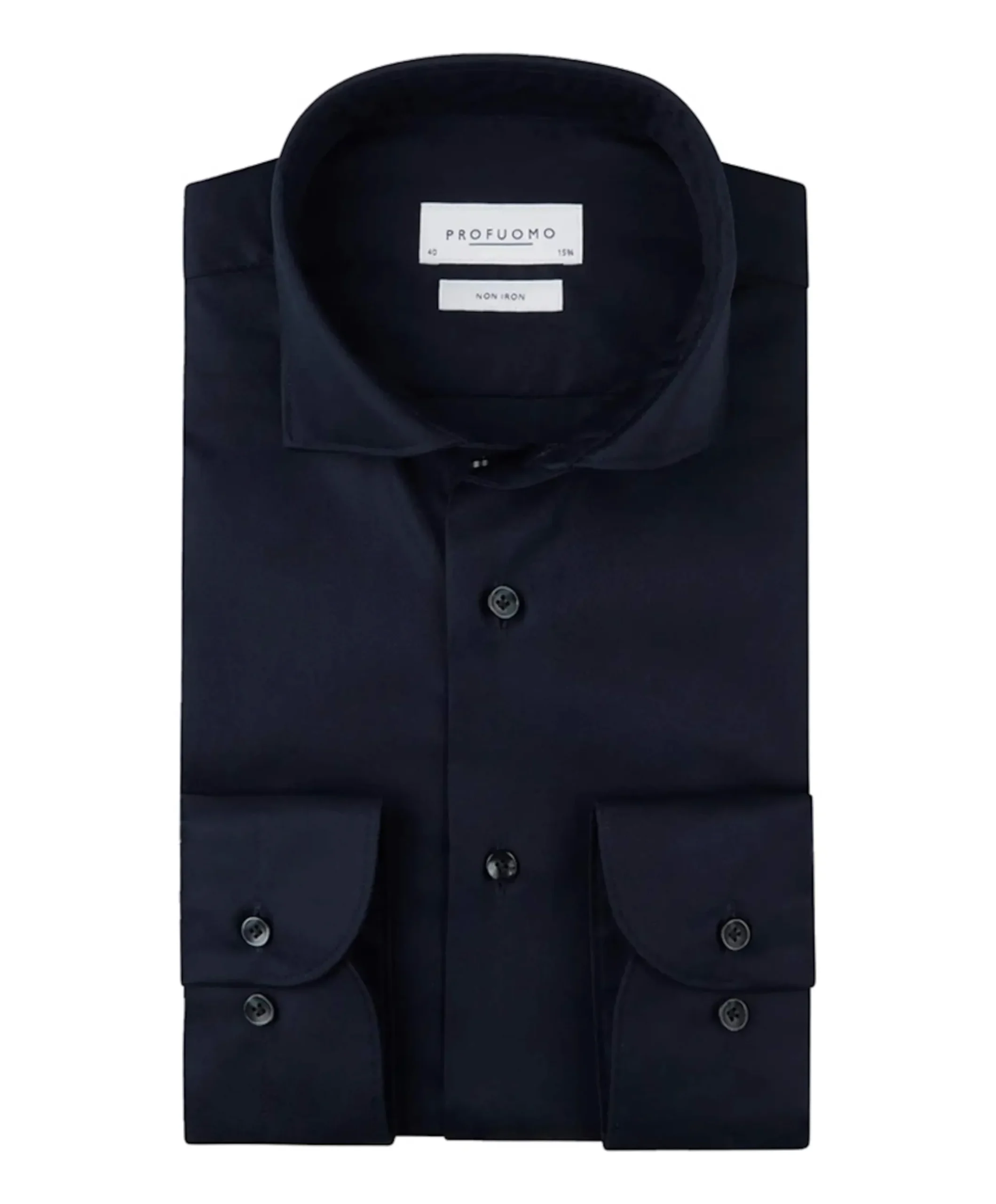 Heren overhemd lange mouw blauw