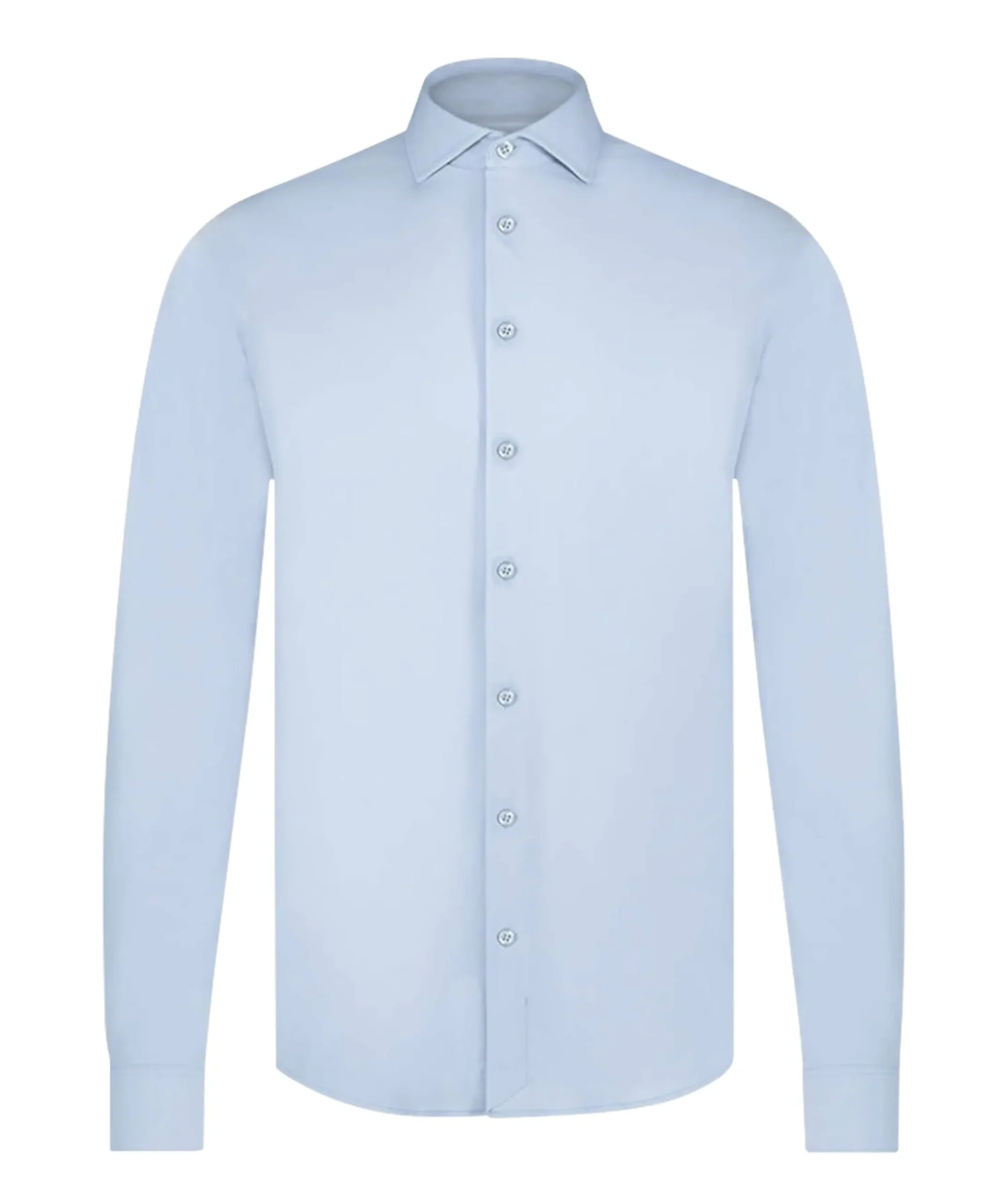 Heren overhemd lange mouw blauw