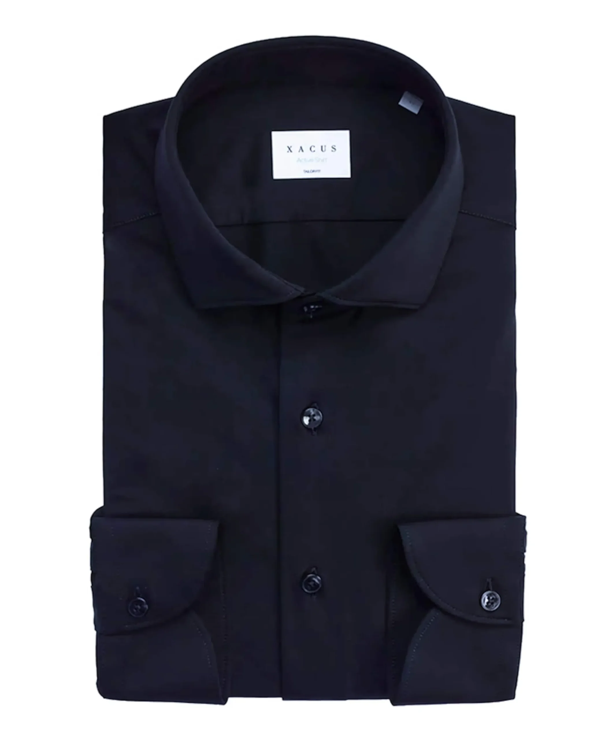 Heren overhemd lange mouw blauw
