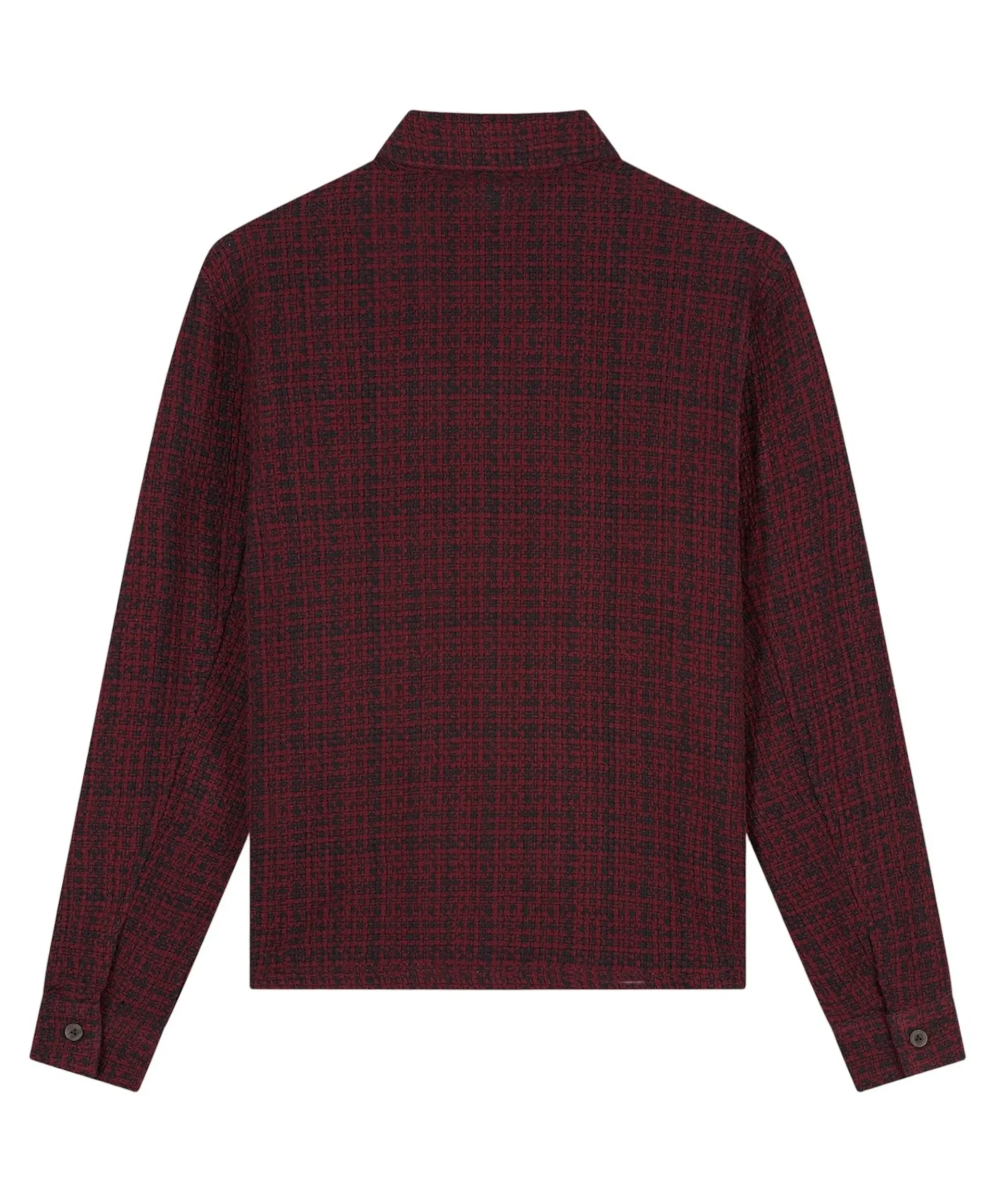 Heren overhemd lange mouw bordeaux