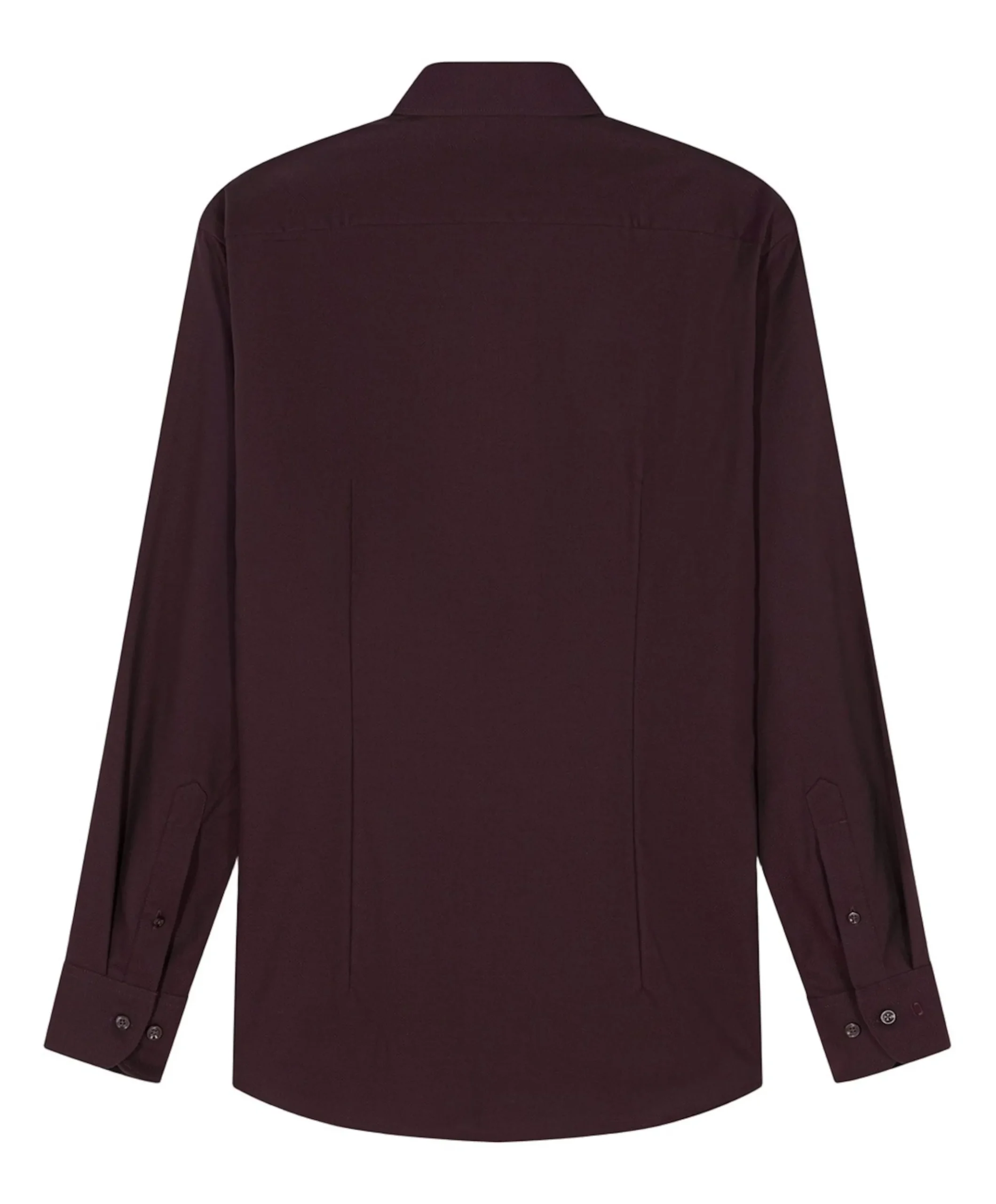 Heren overhemd lange mouw bordeaux