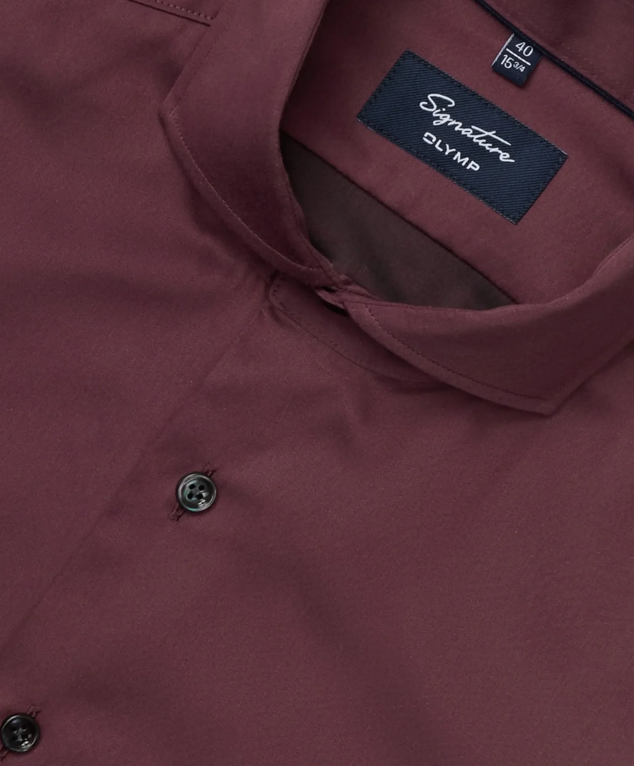 Heren overhemd lange mouw bordeaux