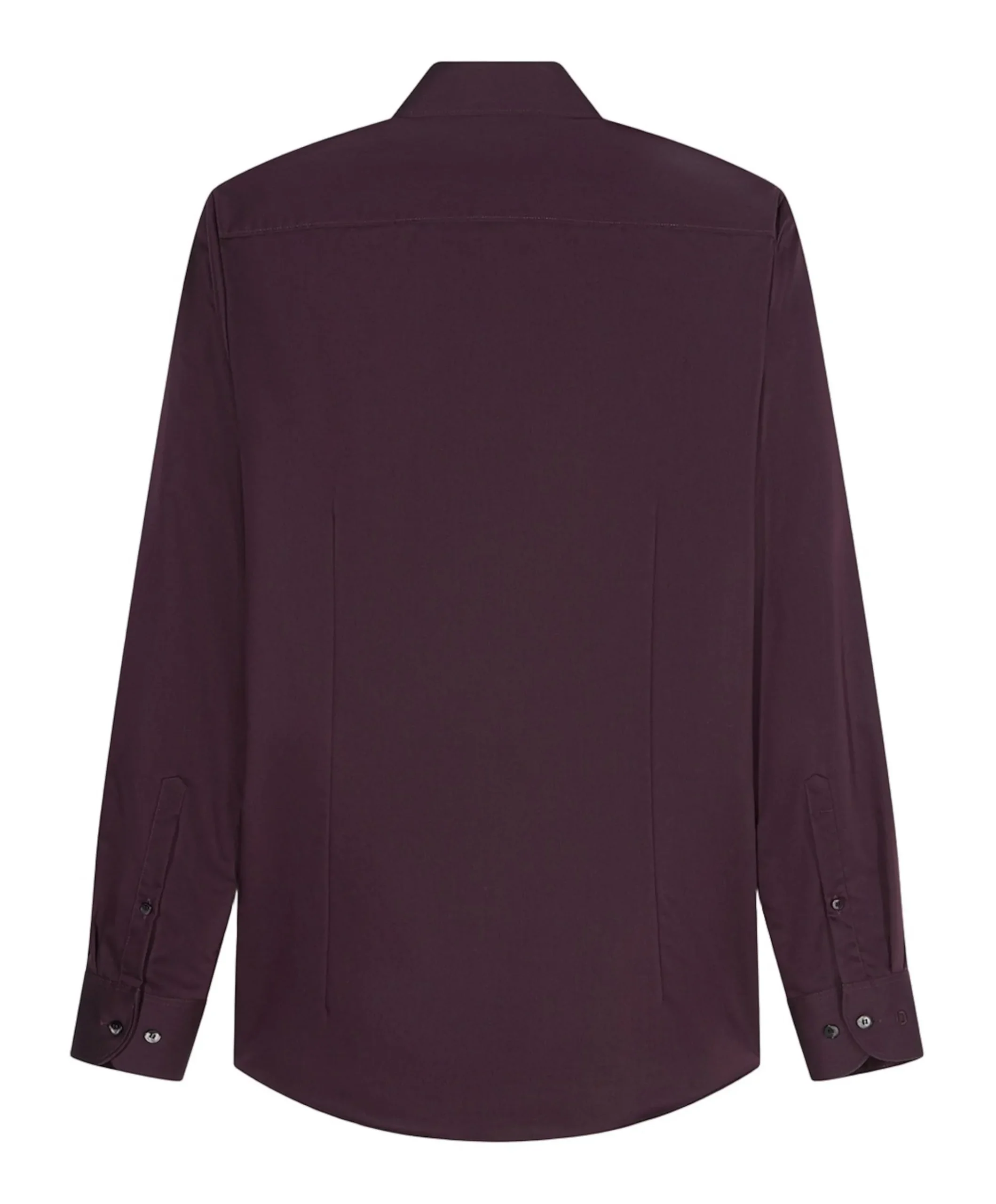 Heren overhemd lange mouw bordeaux