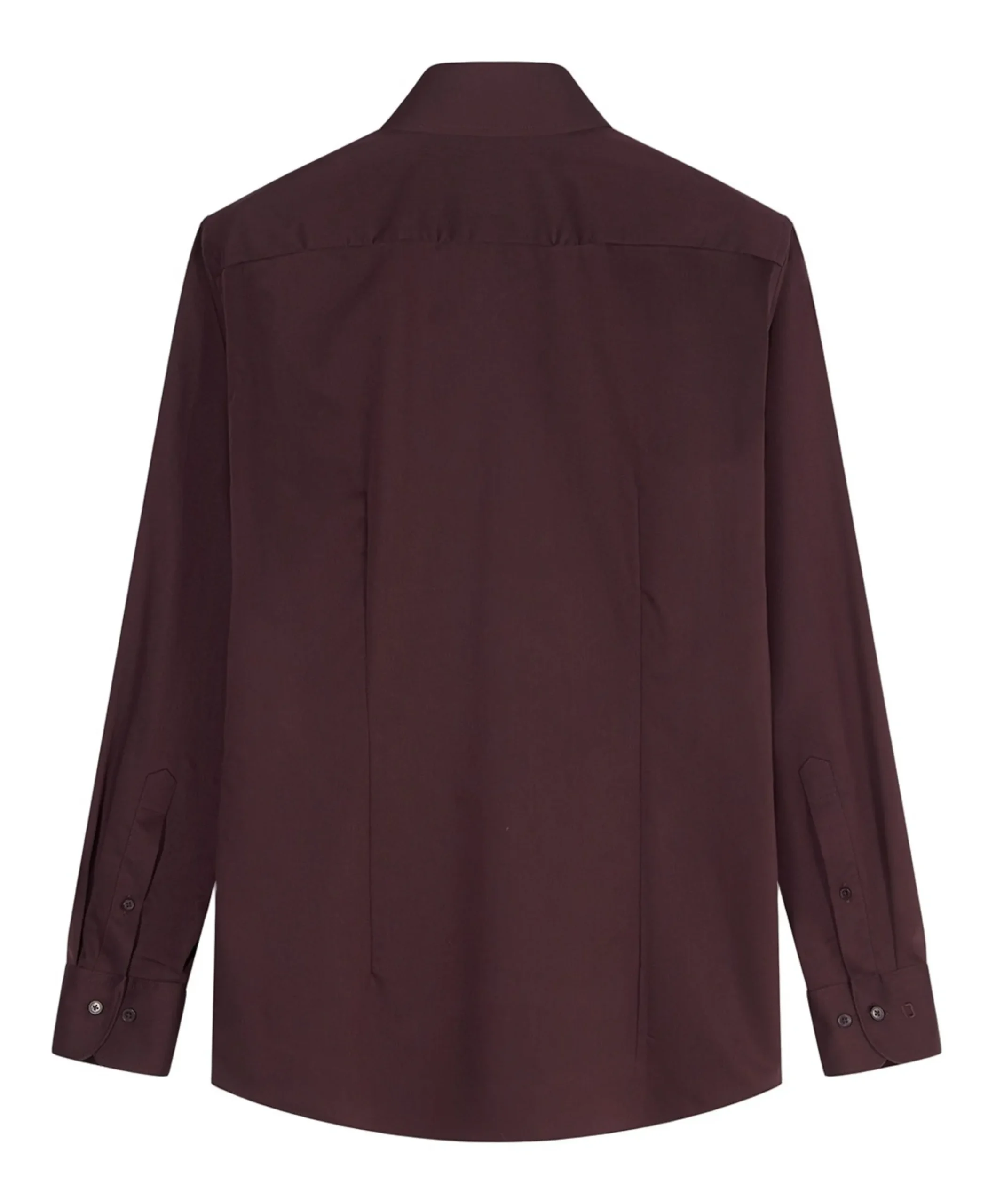 Heren overhemd lange mouw bordeaux