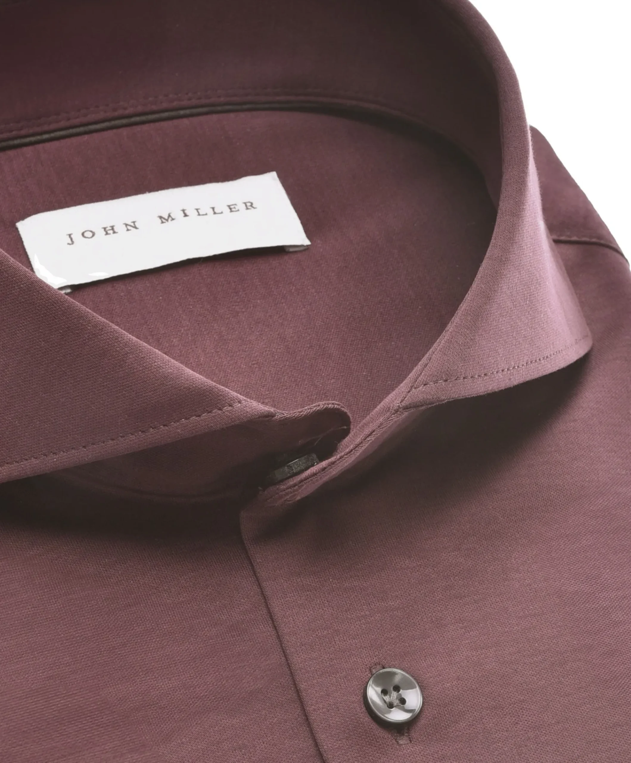 Heren overhemd lange mouw bordeaux
