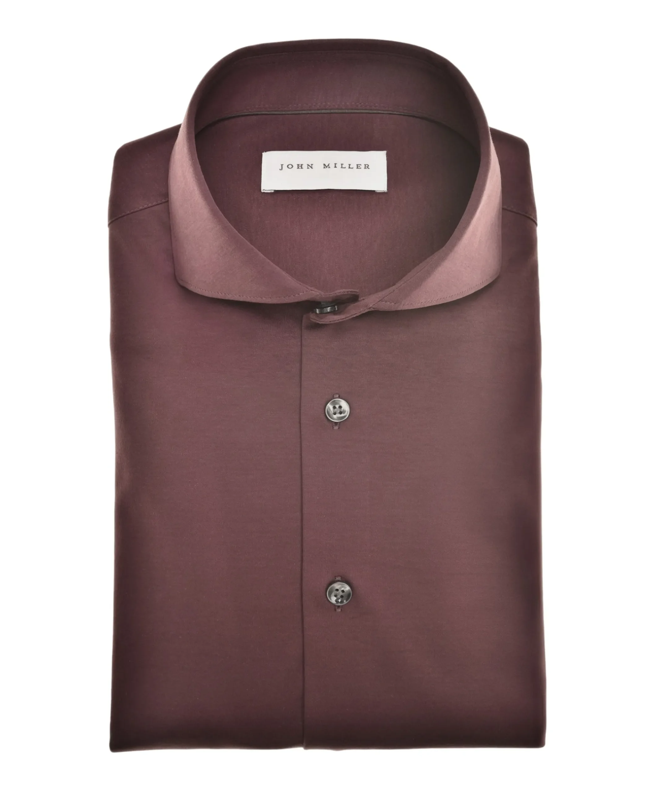 Heren overhemd lange mouw bordeaux