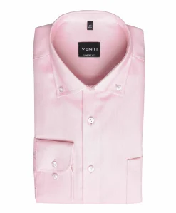 Heren overhemd lange mouw roze
