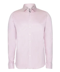 Heren overhemd lange mouw roze