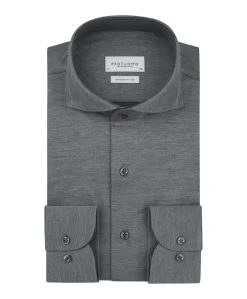 Heren overhemd lange mouw zwart