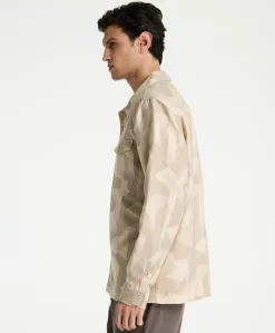Heren overshirt beige